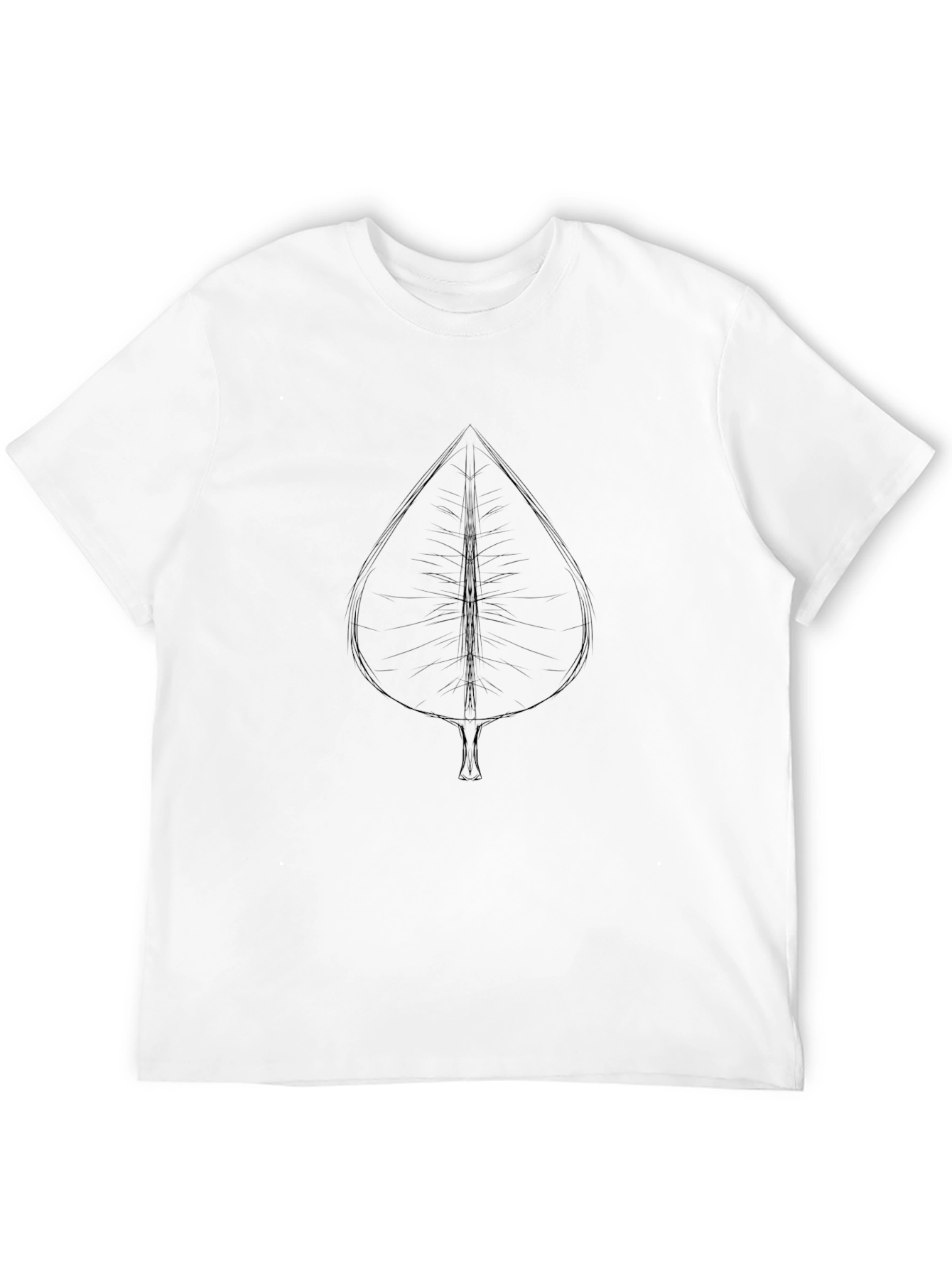 Mens Black Spade Leaf Graphic Tee