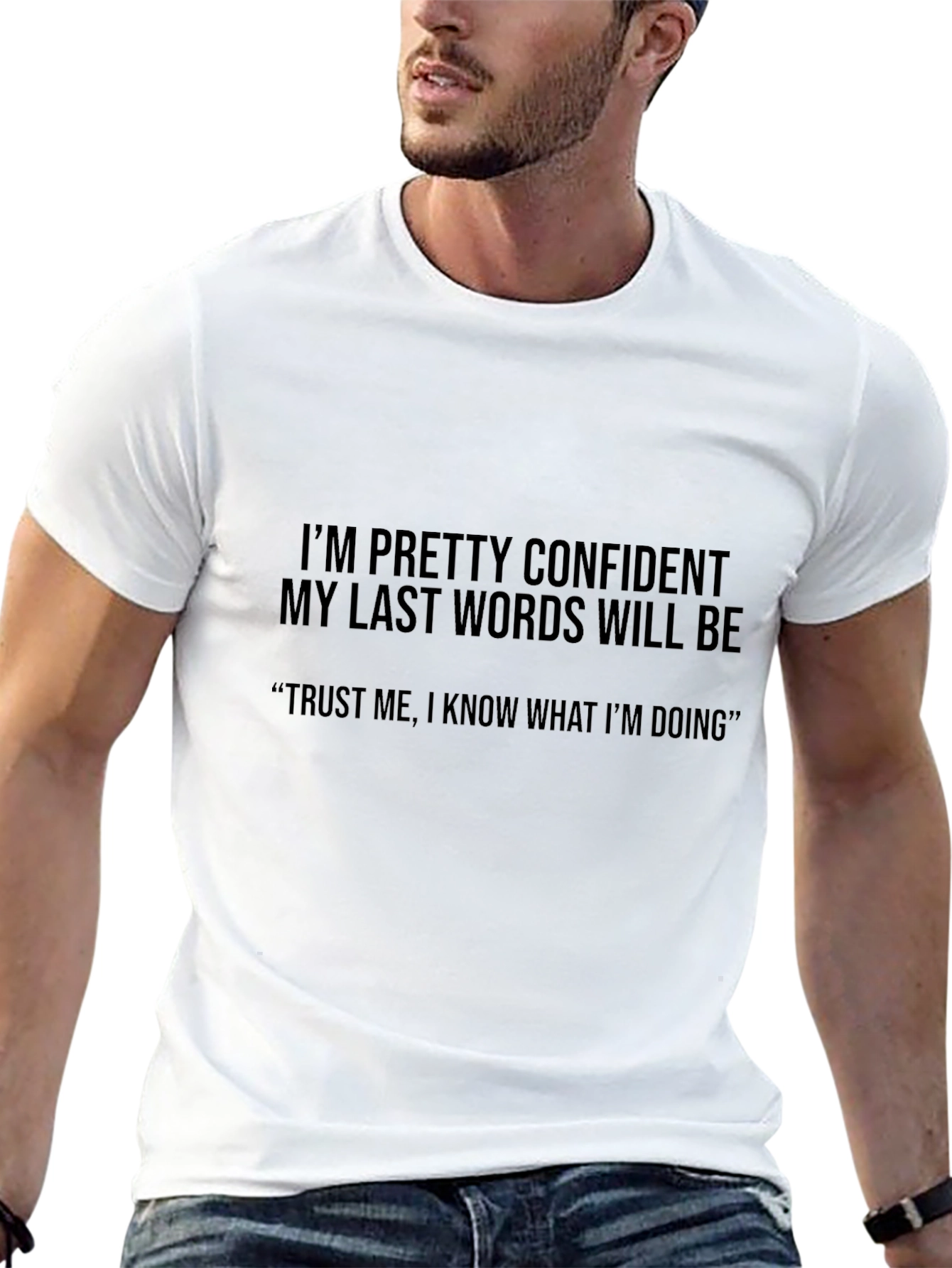 Confident Last Words Black Graphic Tee
