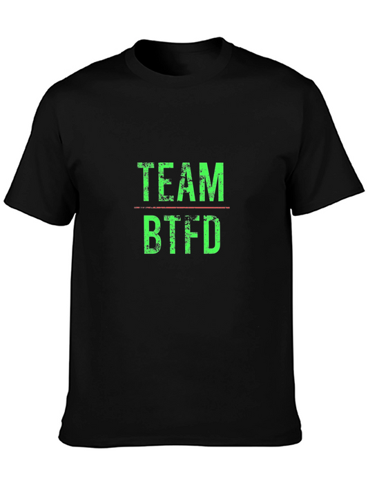 Team BTFD Graphic Tee - Trendy Black T-Shirt