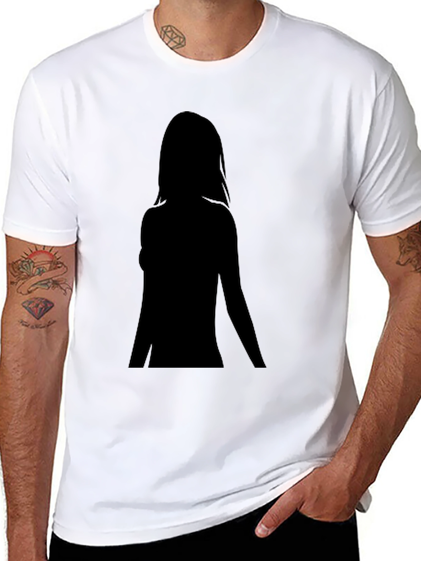 Silhouette Graphic Black T-Shirt - Unisex