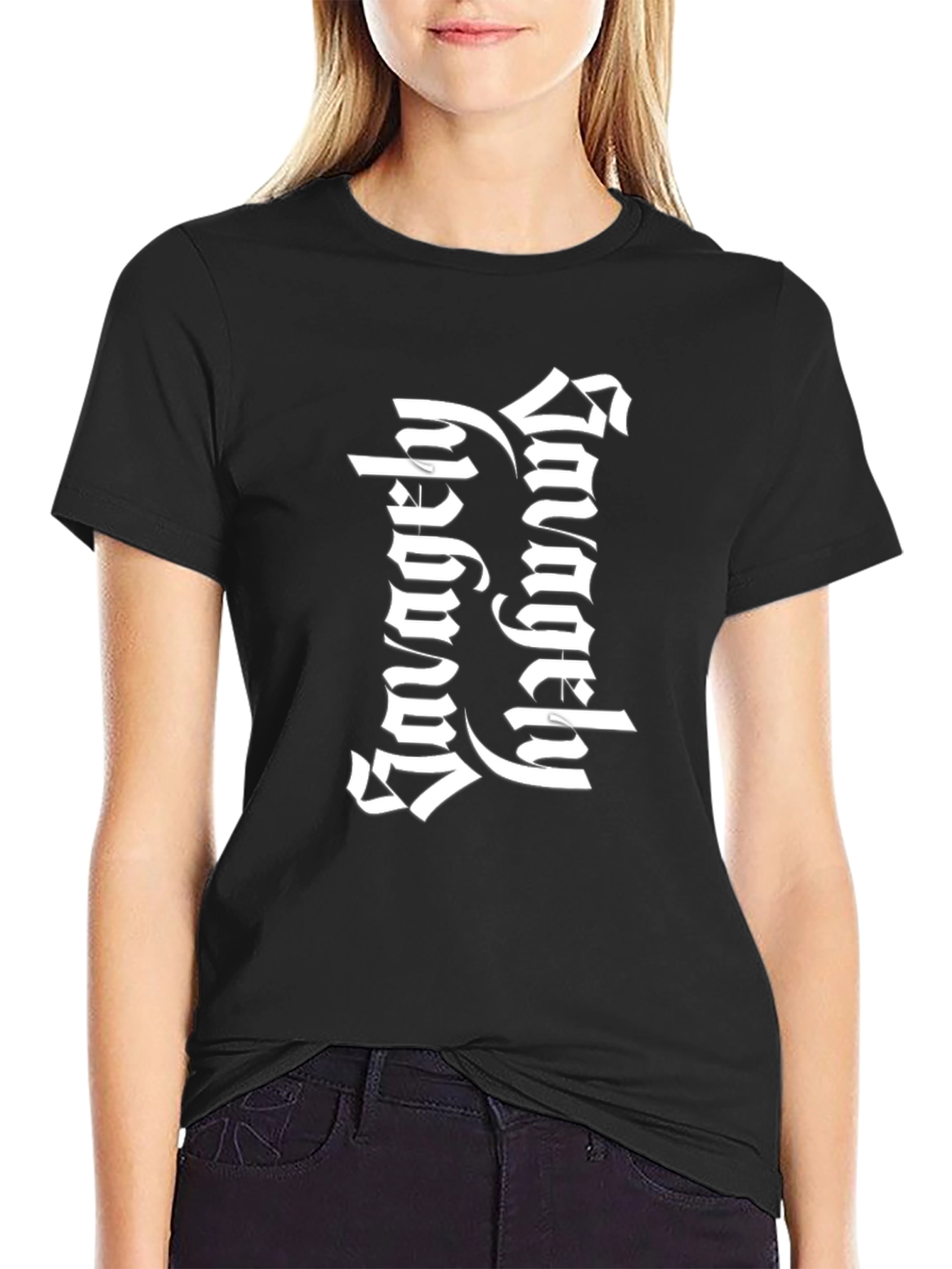 Savage Ugly Funny Graphic T-Shirt - Black