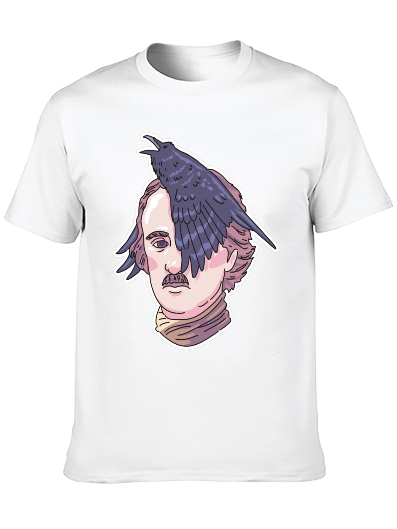 Edgar Allan Poe Raven Graphic Tee - Black