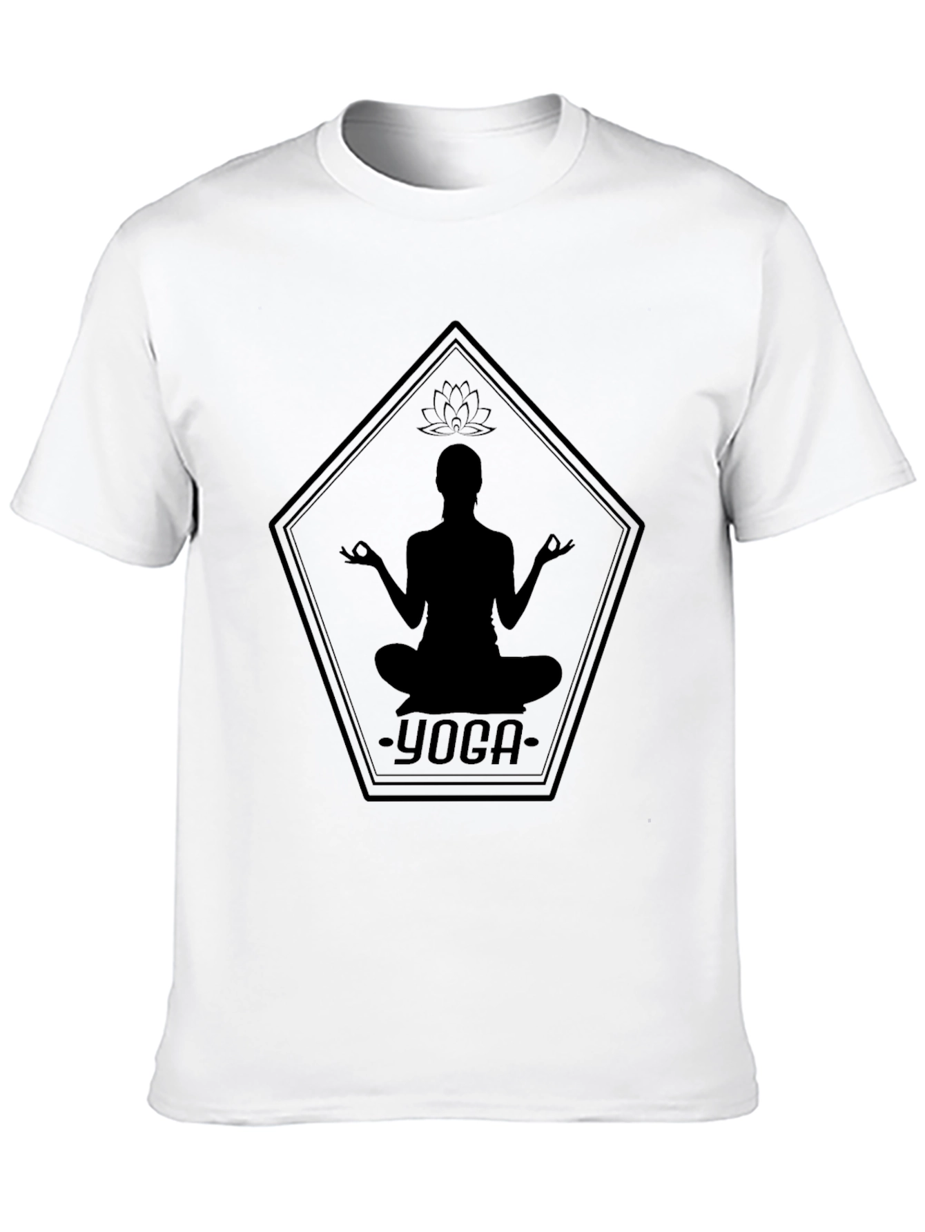 Yoga Silhouette Black T-Shirt