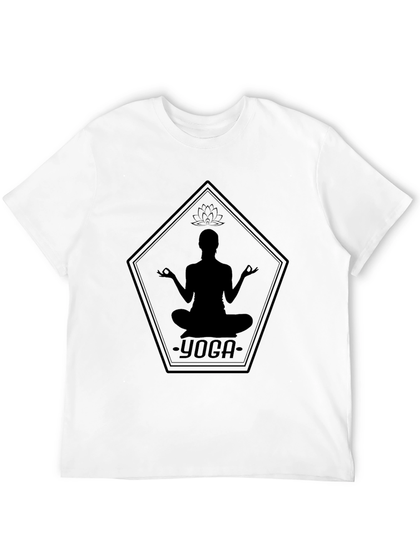 Yoga Silhouette Black T-Shirt