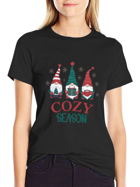 Cozy Season Gnome T-Shirt - Holiday Apparel