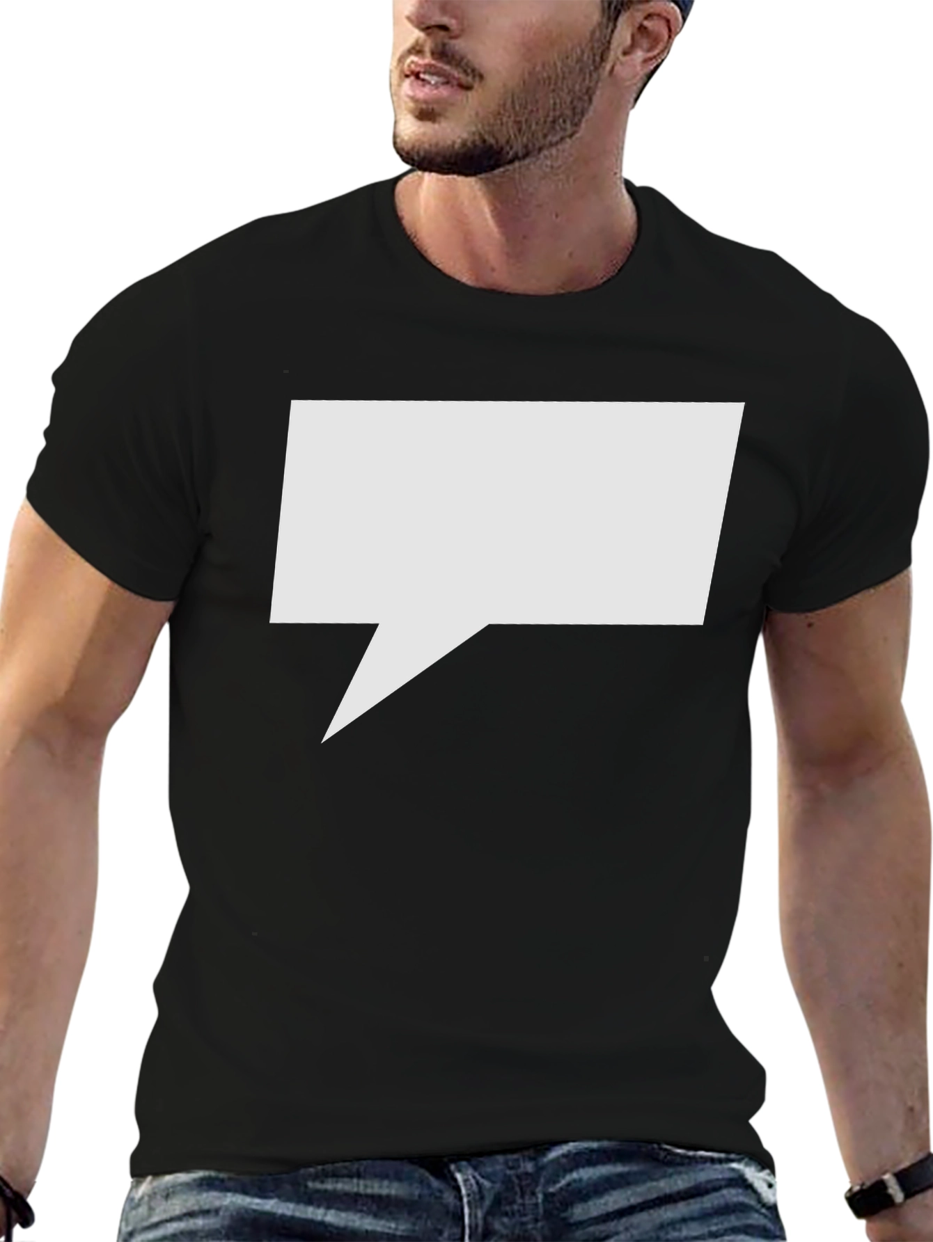 Speech Bubble Graphic Tee - Black