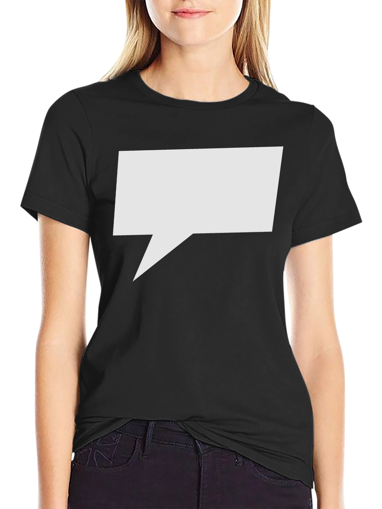Speech Bubble Graphic Tee - Black
