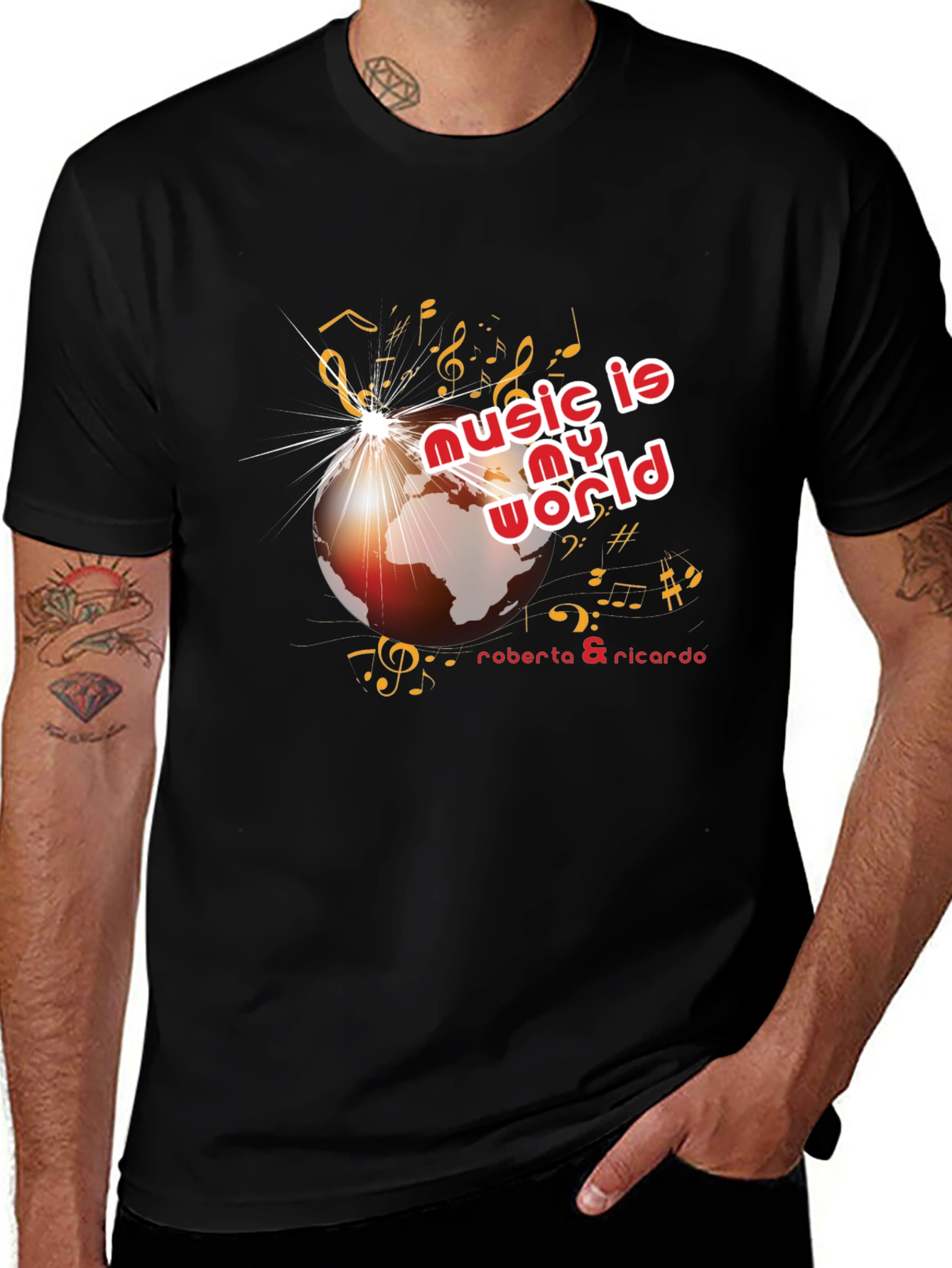 Music is My World Black Graphic Tee