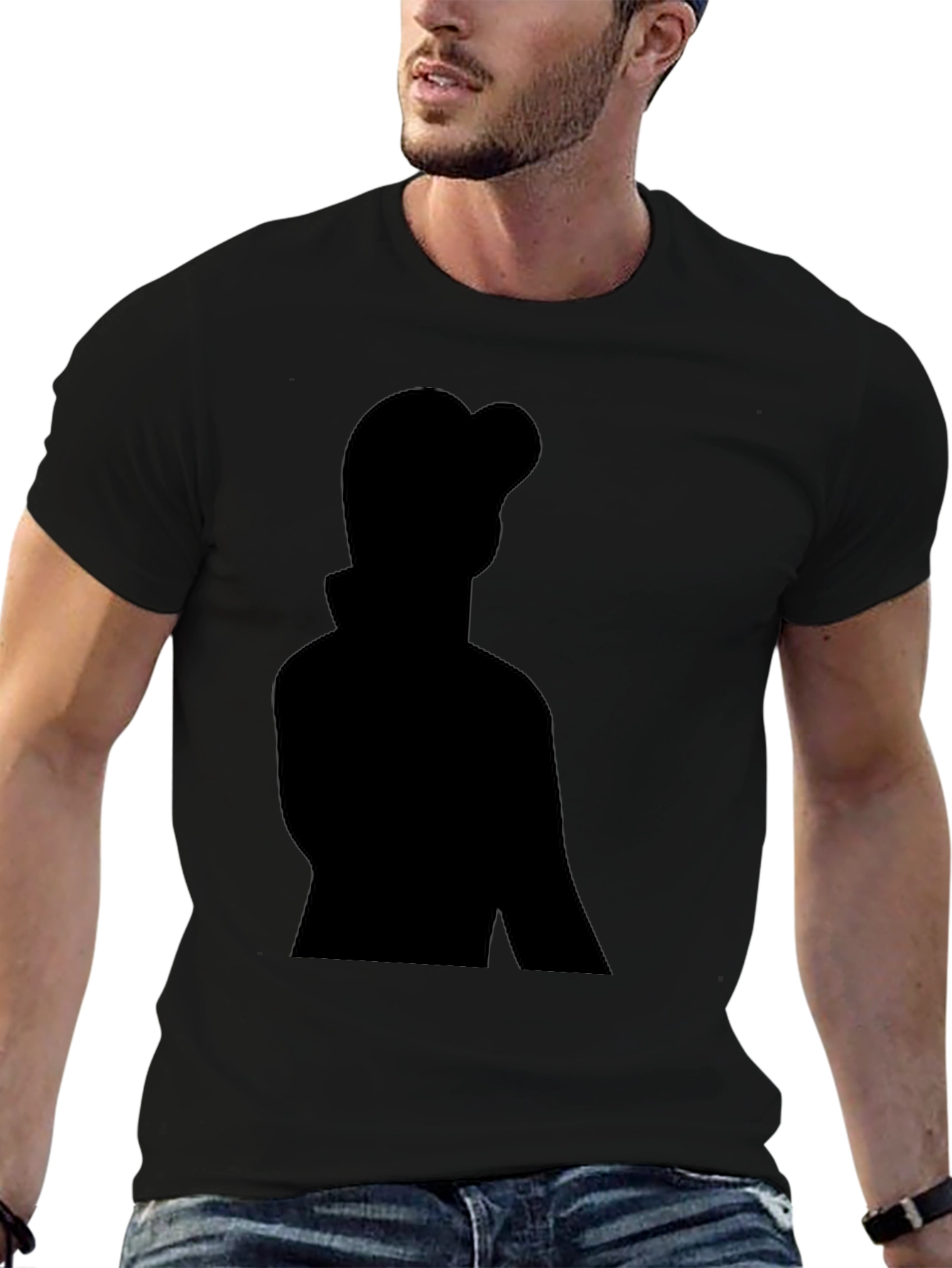 Black Silhouette Graphic Tee - Stylish Casual Wear