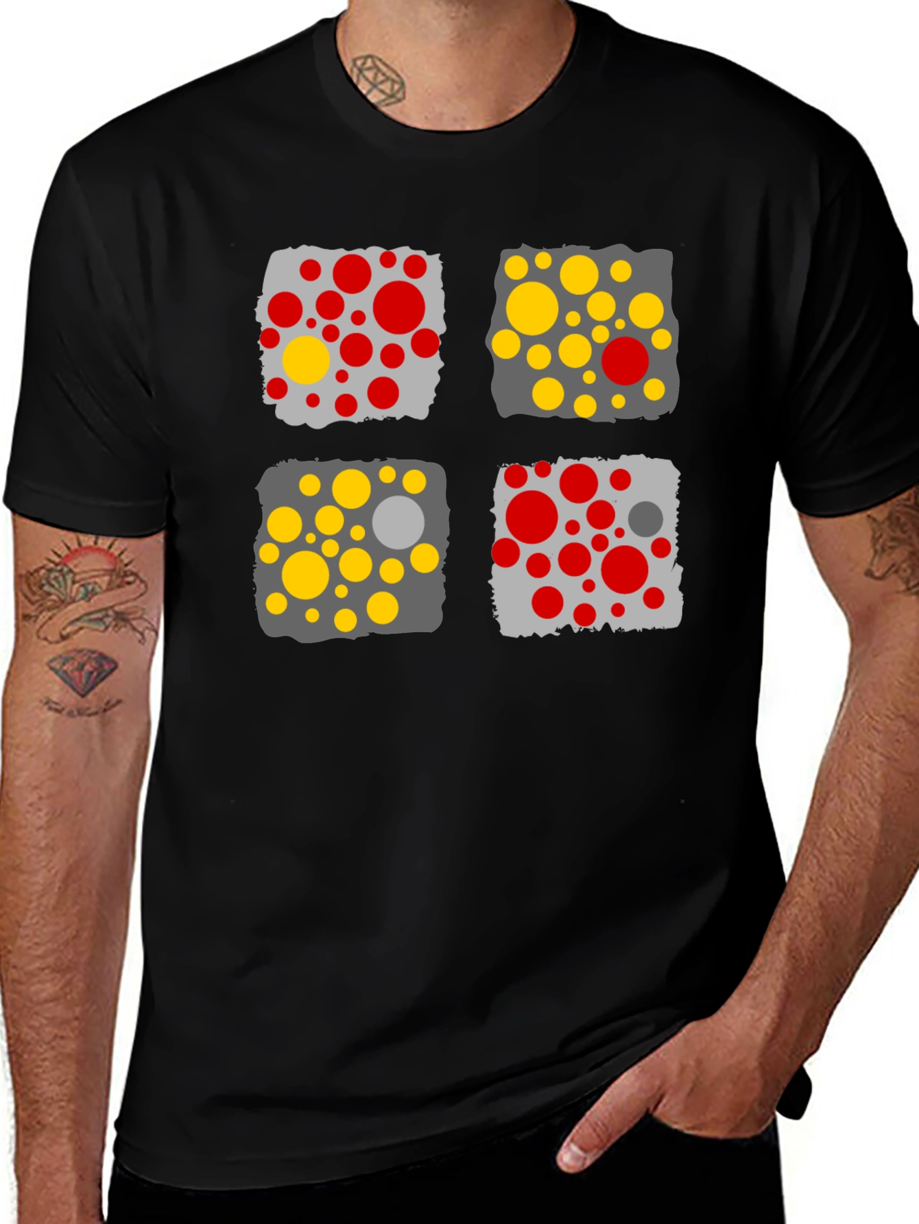 Modern Abstract Graphic Print Mens T-Shirt