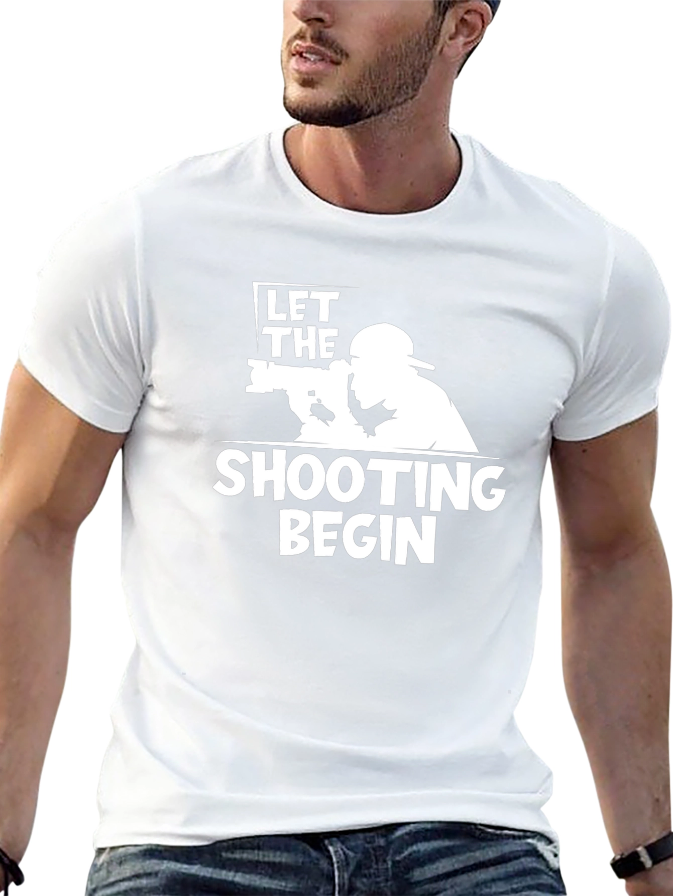 Let the Shooting Begin - Black T-Shirt