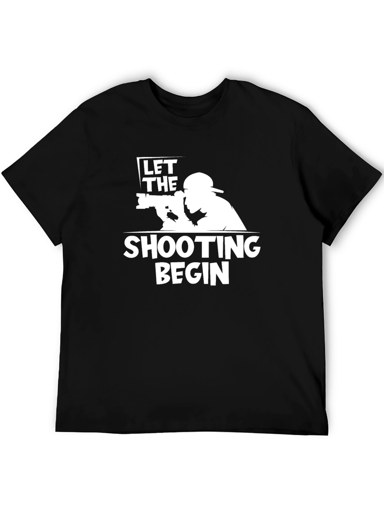 Let the Shooting Begin - Black T-Shirt