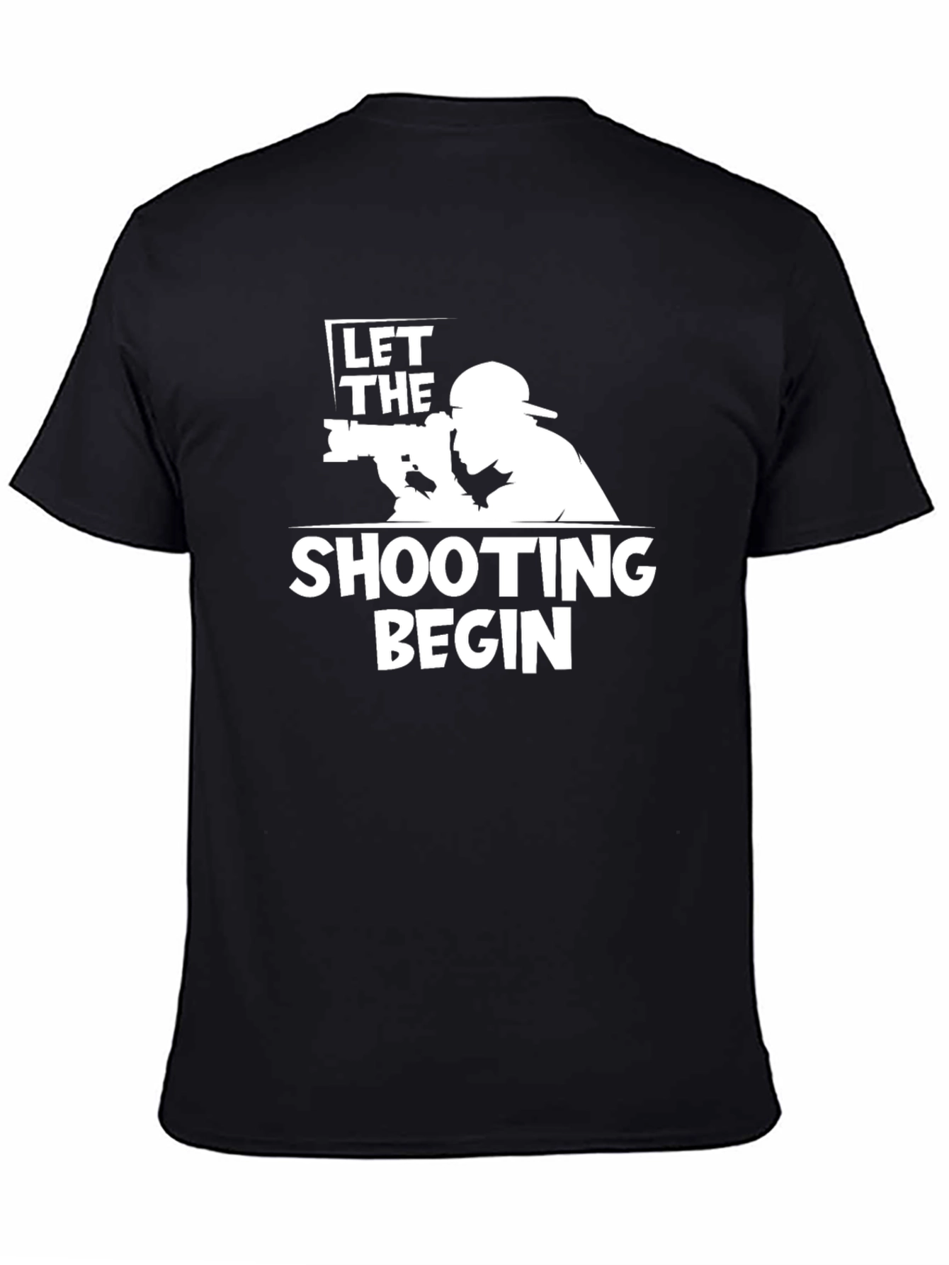 Let the Shooting Begin - Black T-Shirt