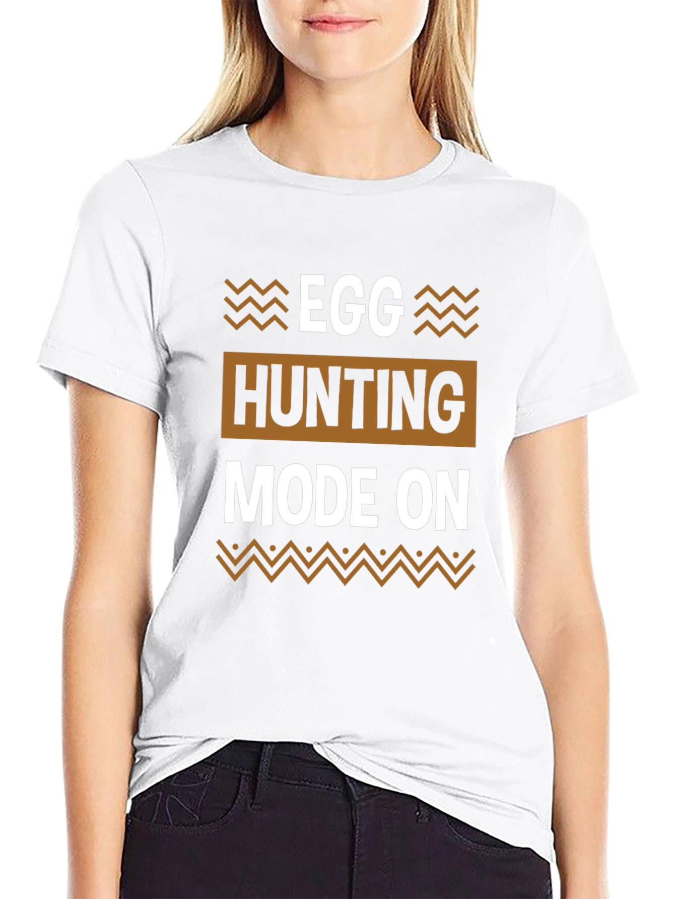 Egg Hunting Mode On Black Graphic Tee