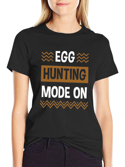 Egg Hunting Mode On Black Graphic Tee