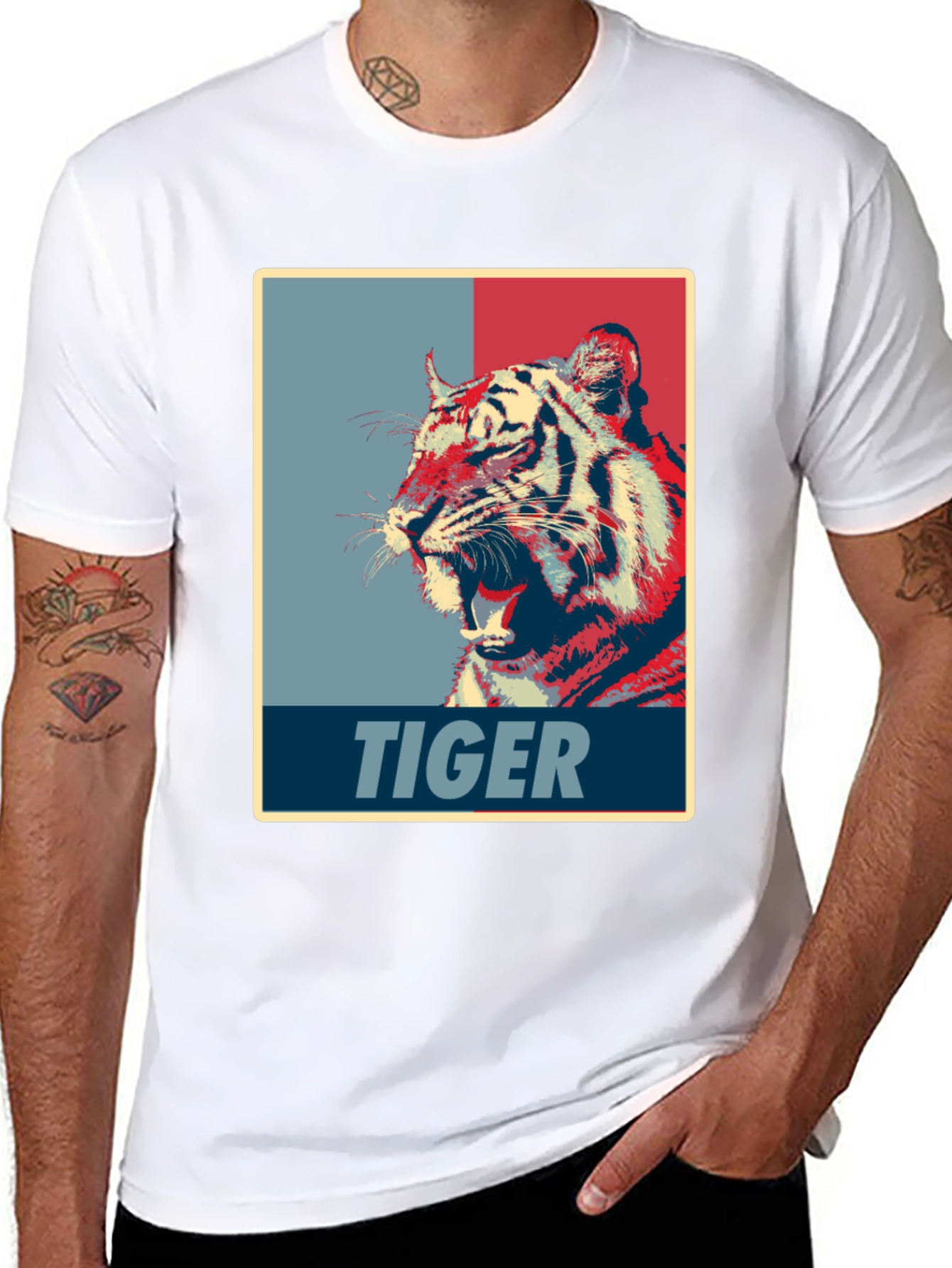 Tiger Graphic Tee - Bold Animal Print Shirt