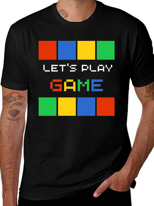 Lets Play Game Pixel Art Graphic T-Shirt