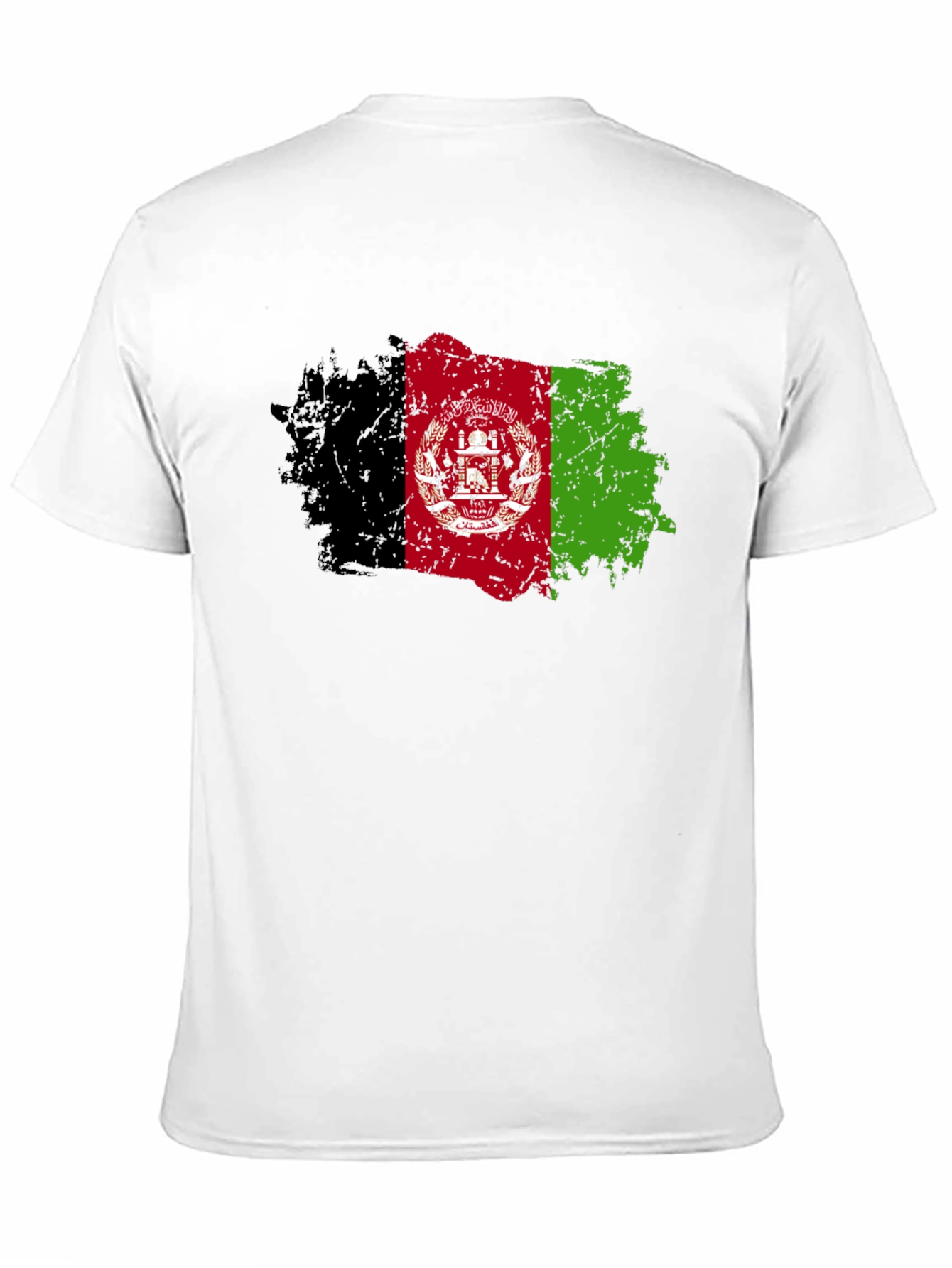 Afghanistan Flag T-Shirt - Distressed Grunge Style