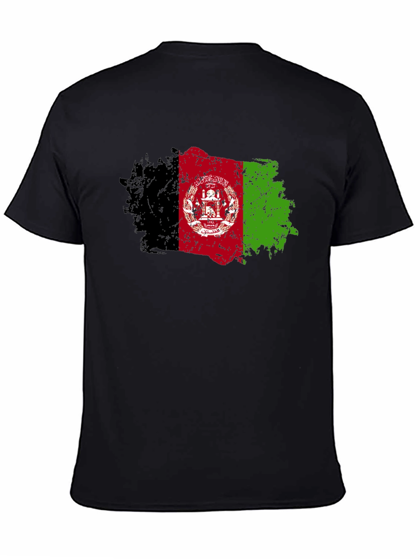Afghanistan Flag T-Shirt - Distressed Grunge Style