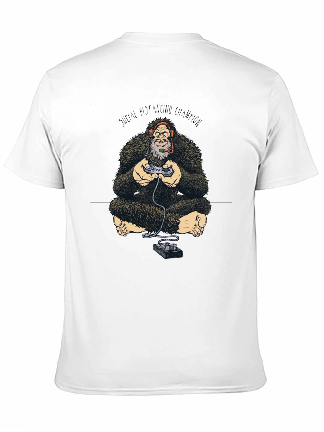 Gamer Gorilla Graphic Tee - Black Cotton T-Shirt