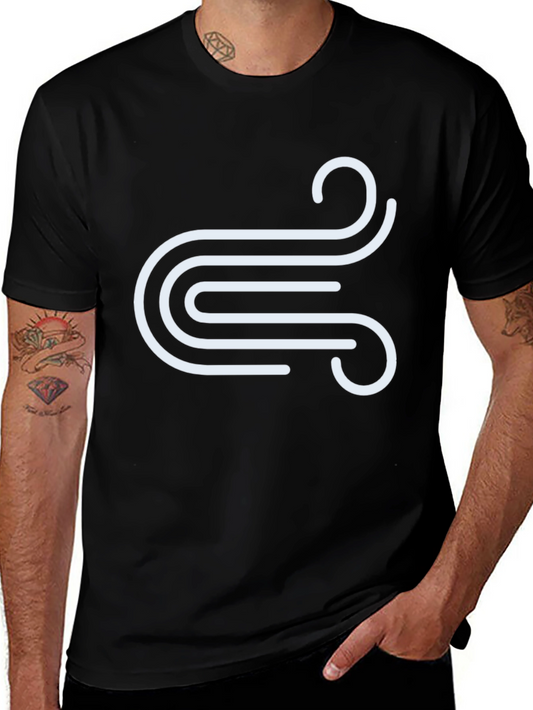 Abstract Swirl Graphic Tee - Stylish Mens T-Shirt