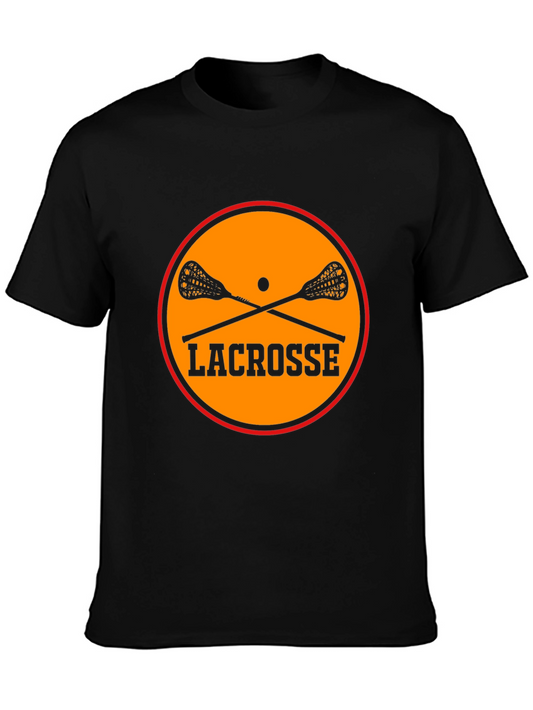 Lacrosse Graphic Tee - Black Cotton Blend