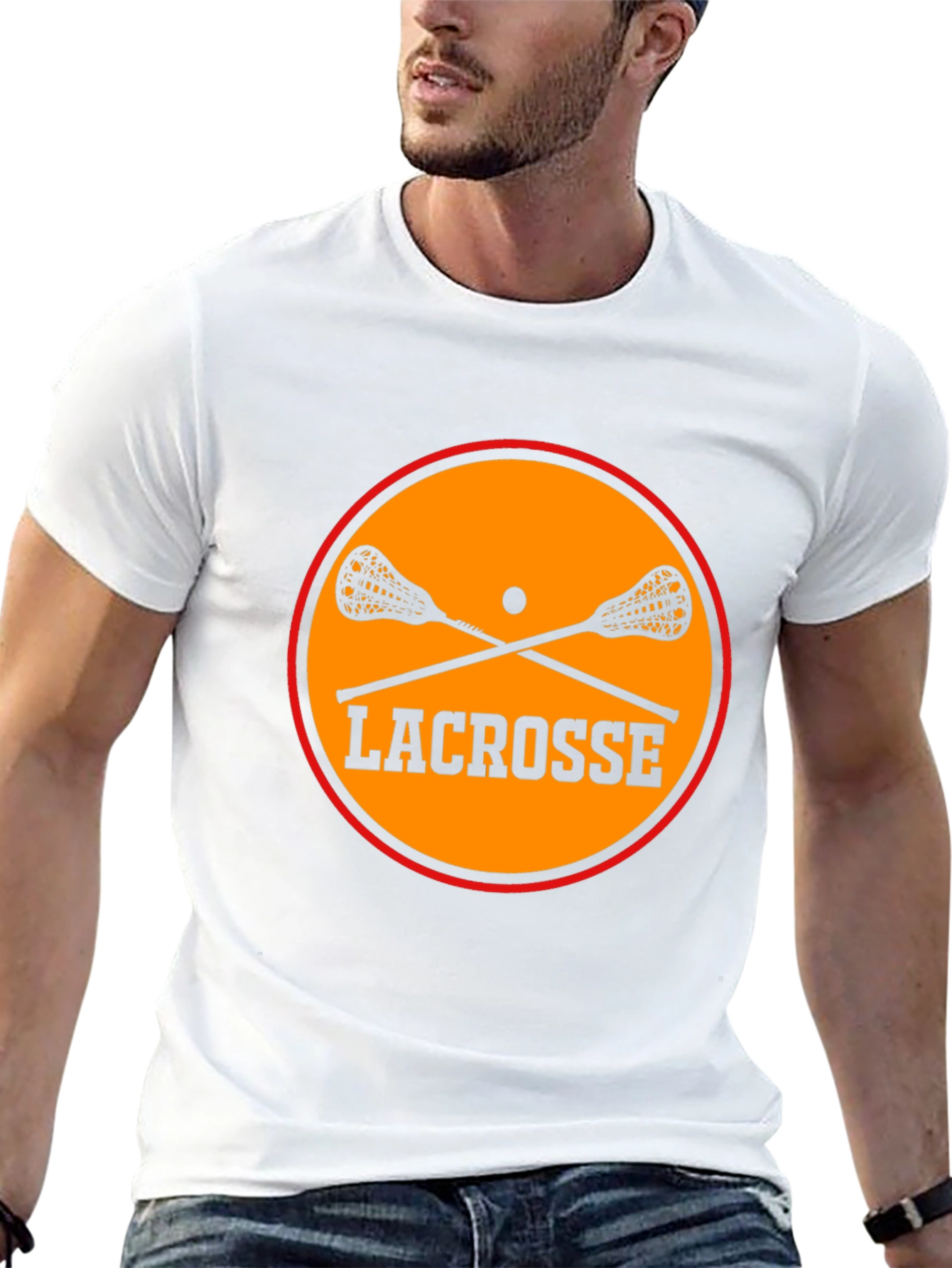 Lacrosse Graphic Tee - Black Cotton Blend