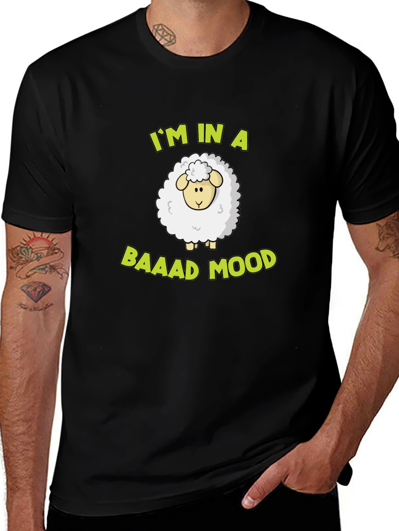 Baaad Mood Sheep T-Shirt - Funny Graphic Tee