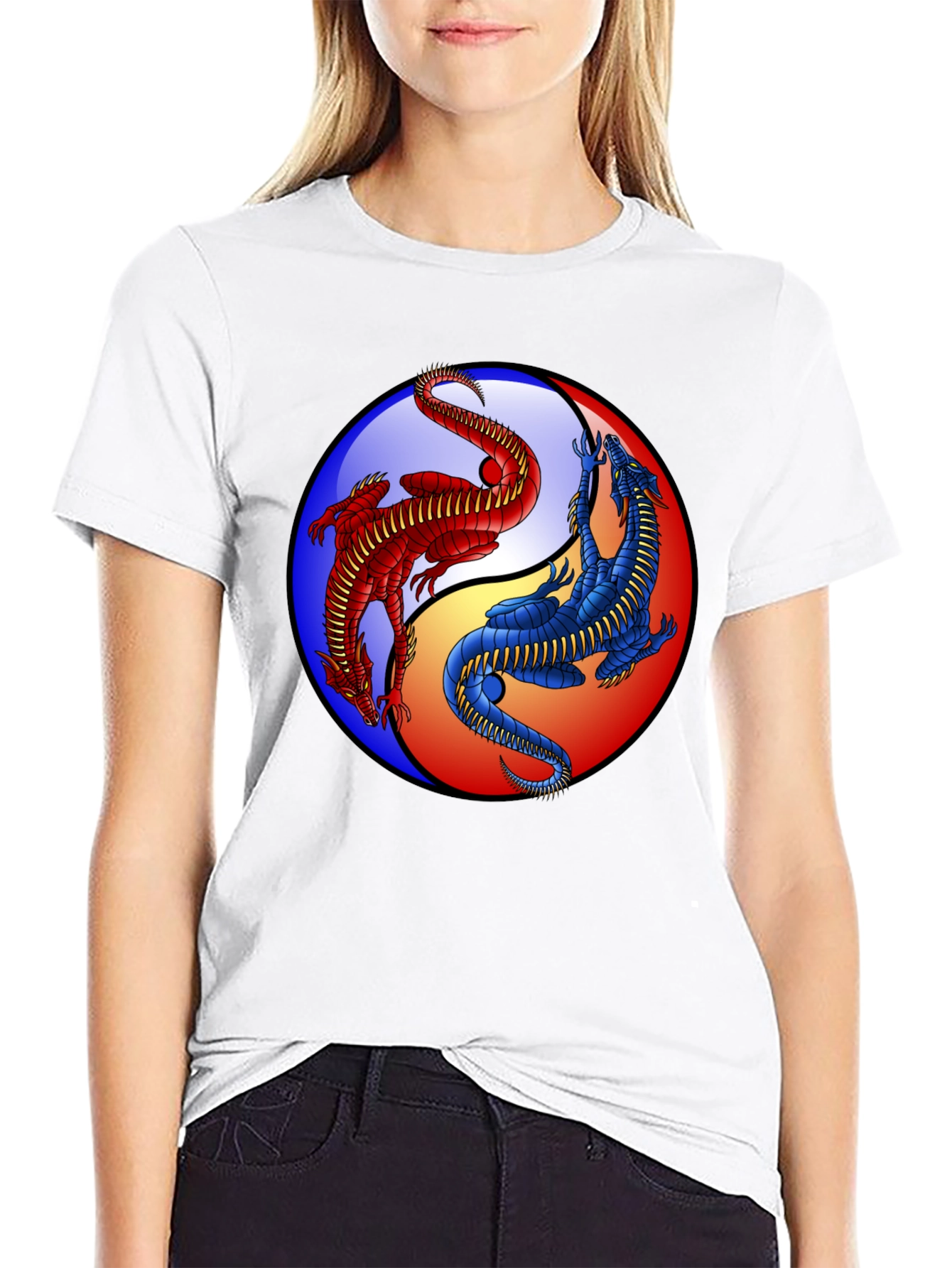Yin Yang Dragon Graphic Tee