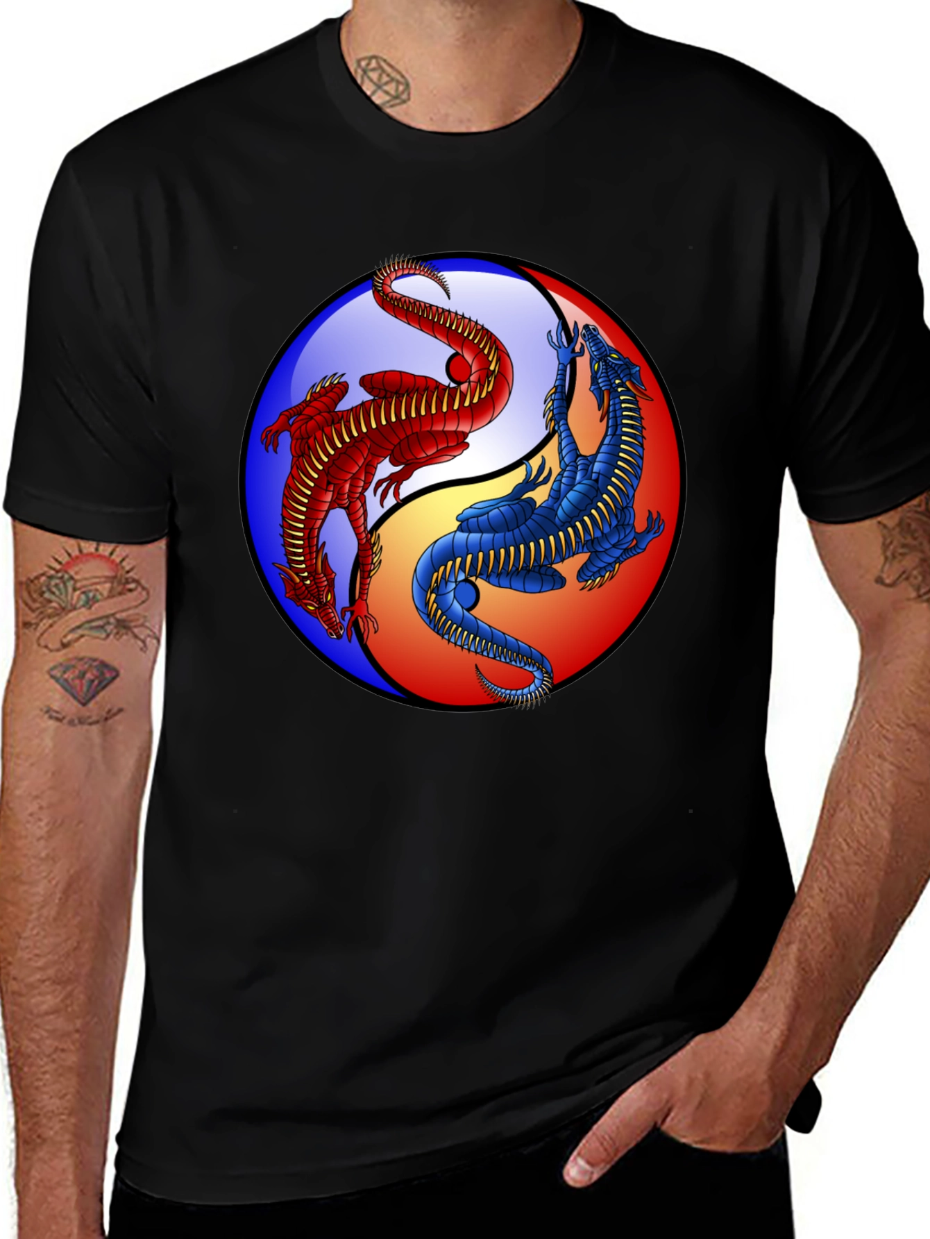Yin Yang Dragon Graphic Tee