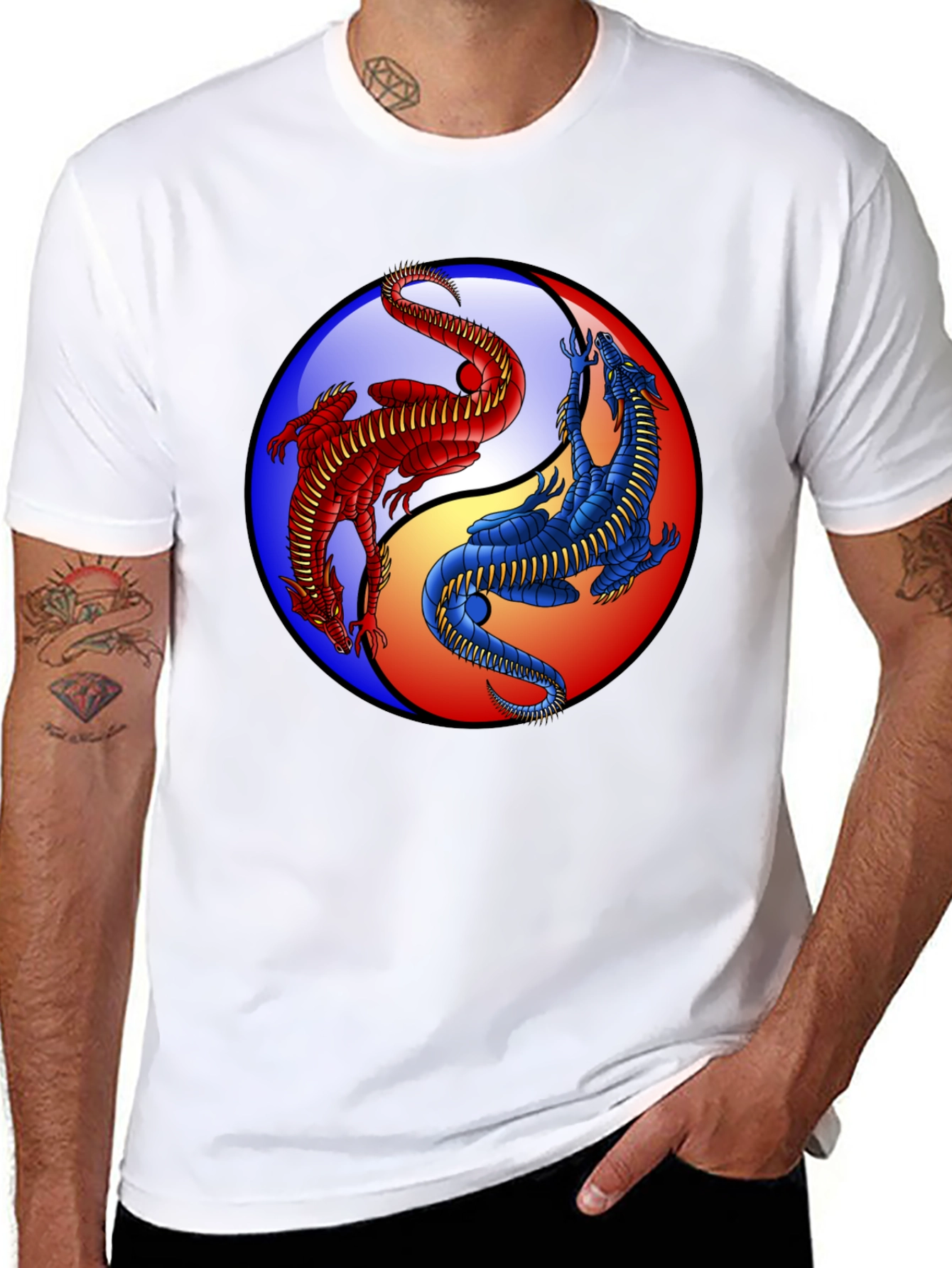 Yin Yang Dragon Graphic Tee