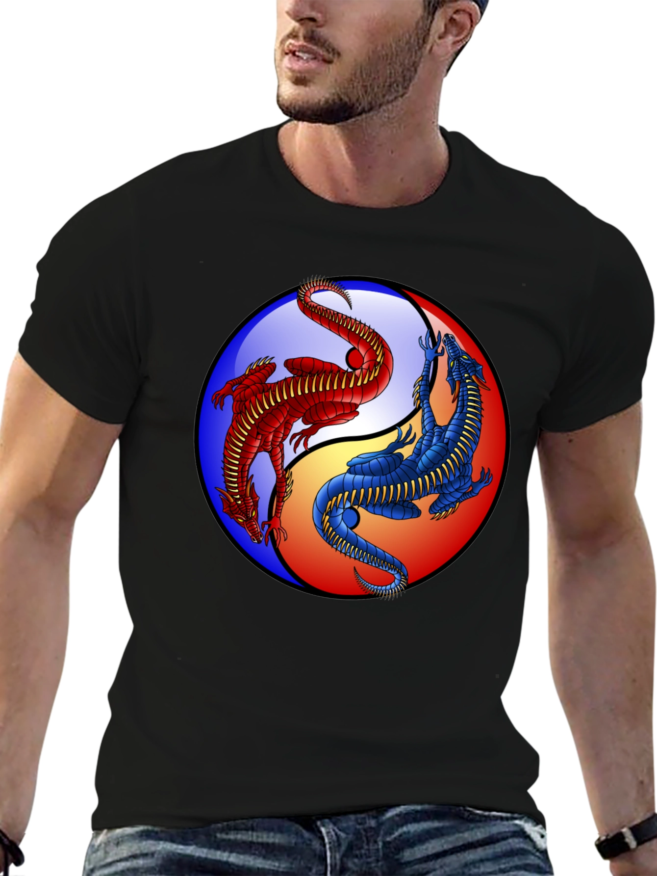 Yin Yang Dragon Graphic Tee