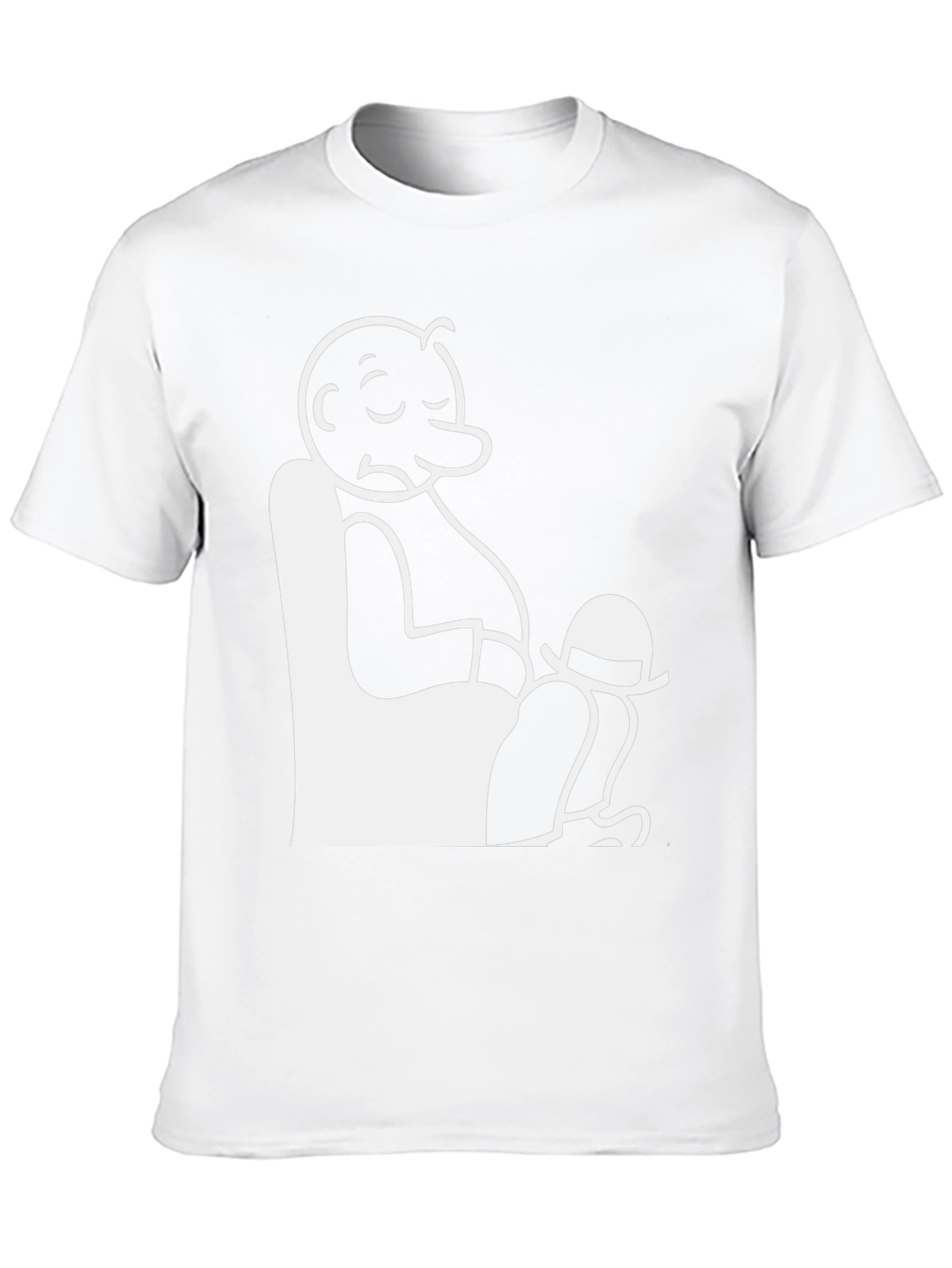 Comfy Cartoon Character Graphic Tee - Black