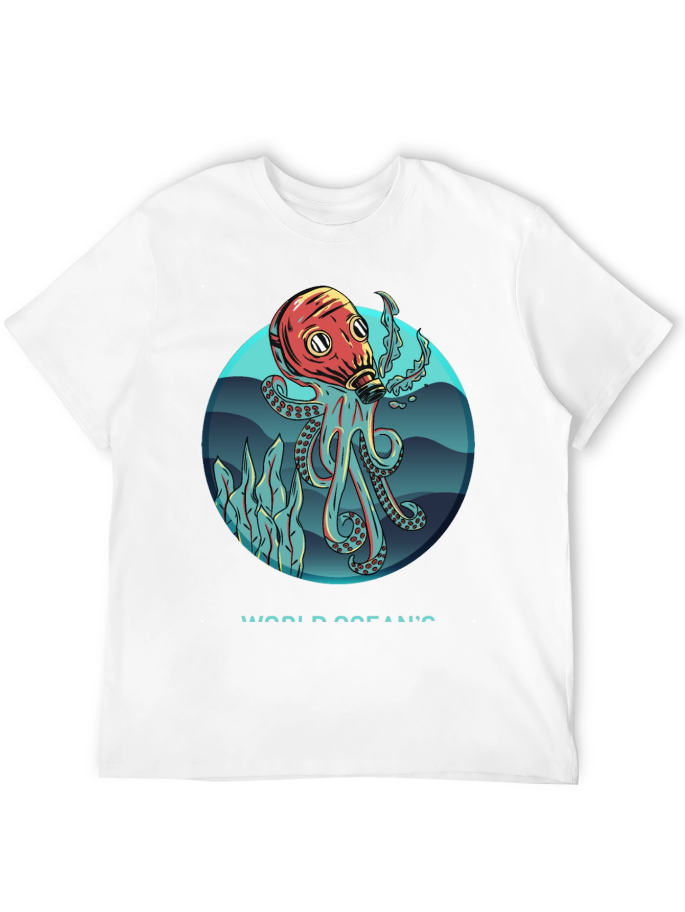 Octopus Gas Mask Graphic T-Shirt