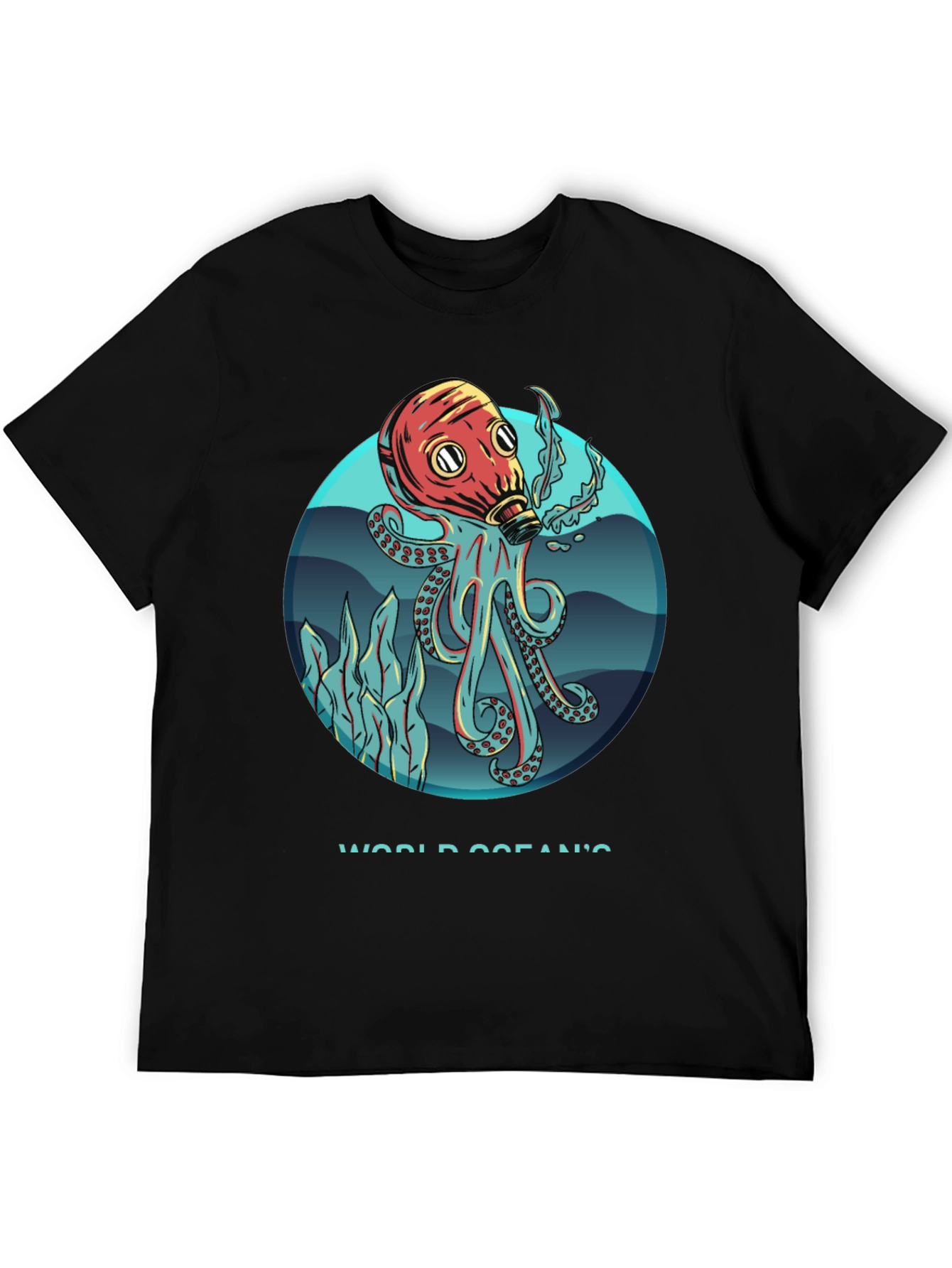 Octopus Gas Mask Graphic T-Shirt