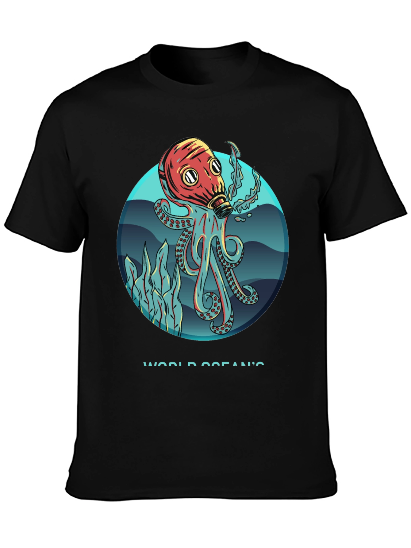 Octopus Gas Mask Graphic T-Shirt