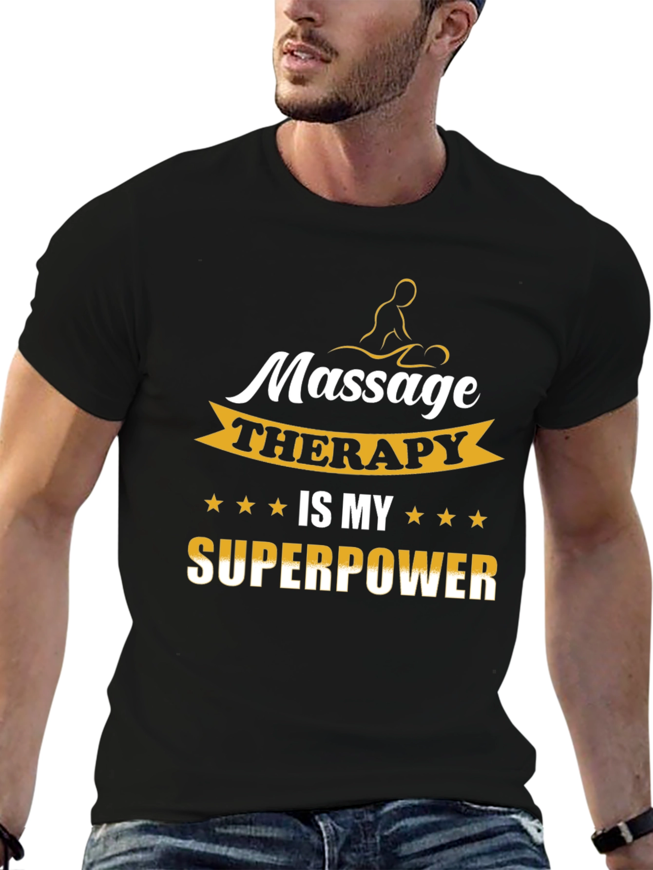 Massage Therapy Superpower Black T-Shirt