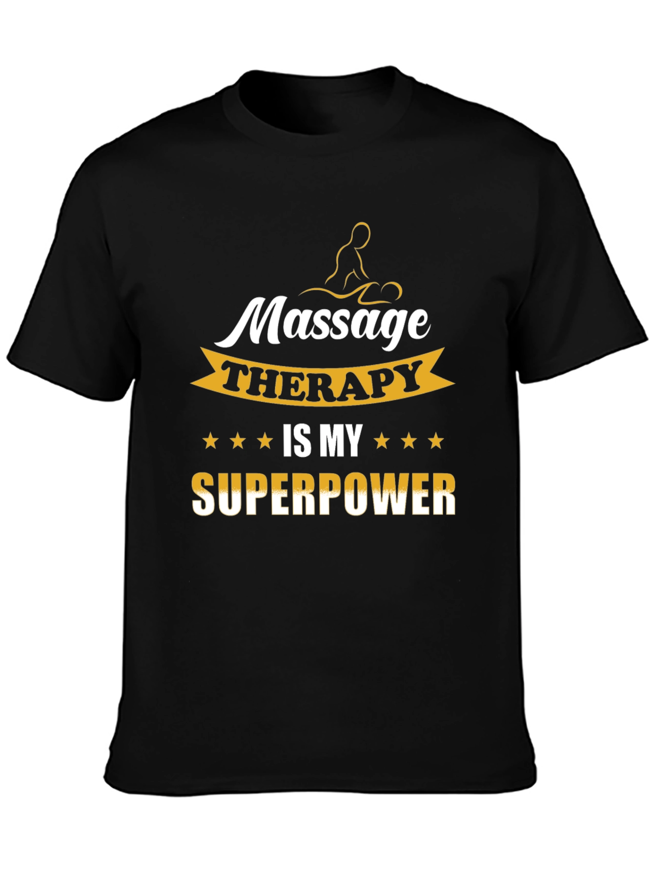 Massage Therapy Superpower Black T-Shirt