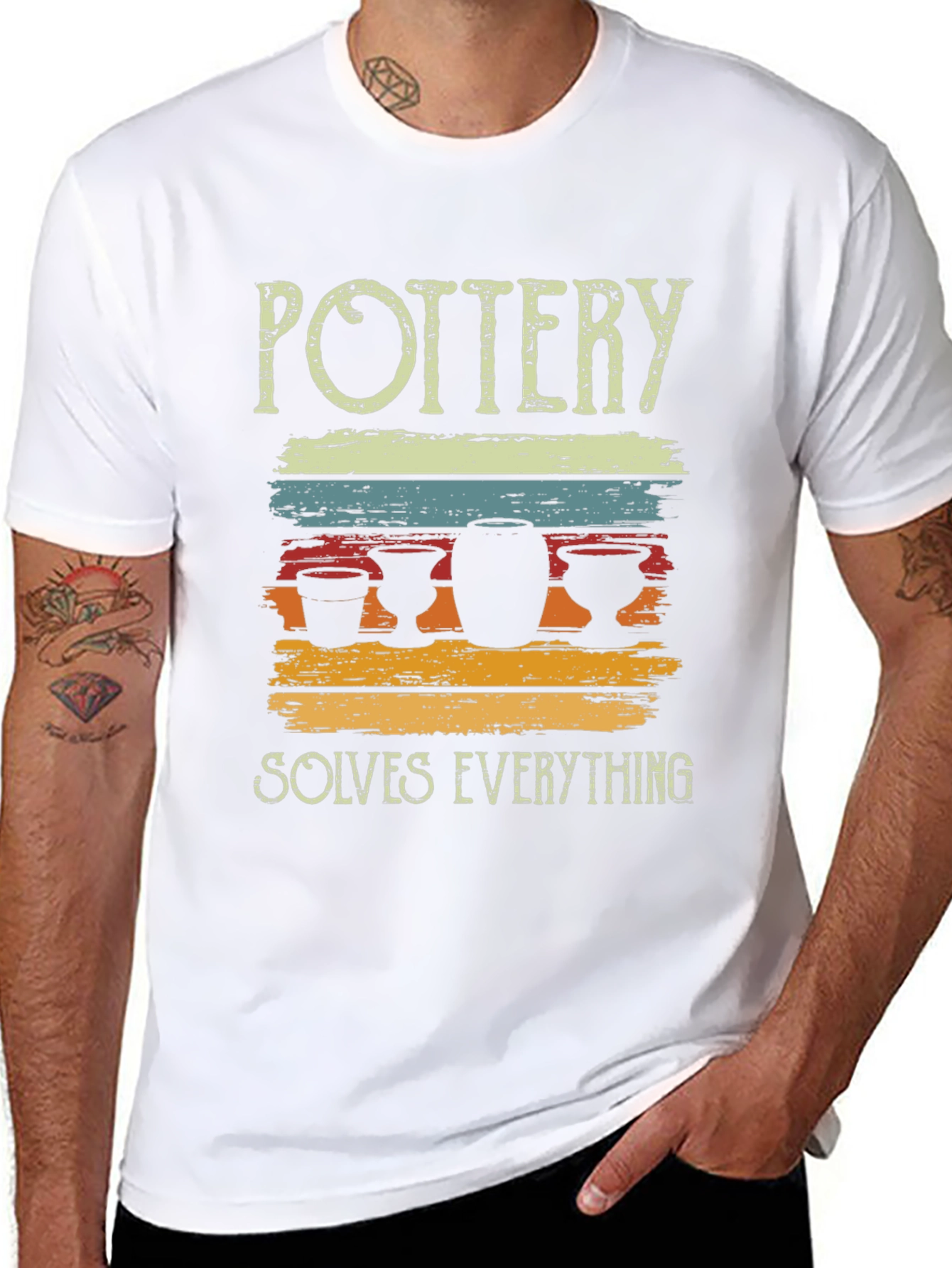 Pottery Solves Everything Graphic T-Shirt