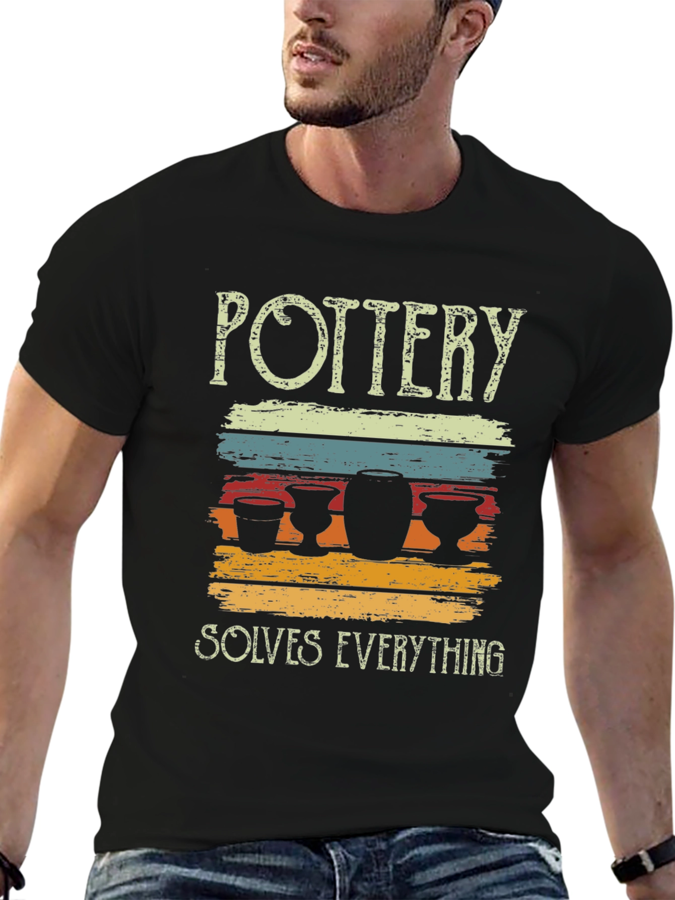 Pottery Solves Everything Graphic T-Shirt