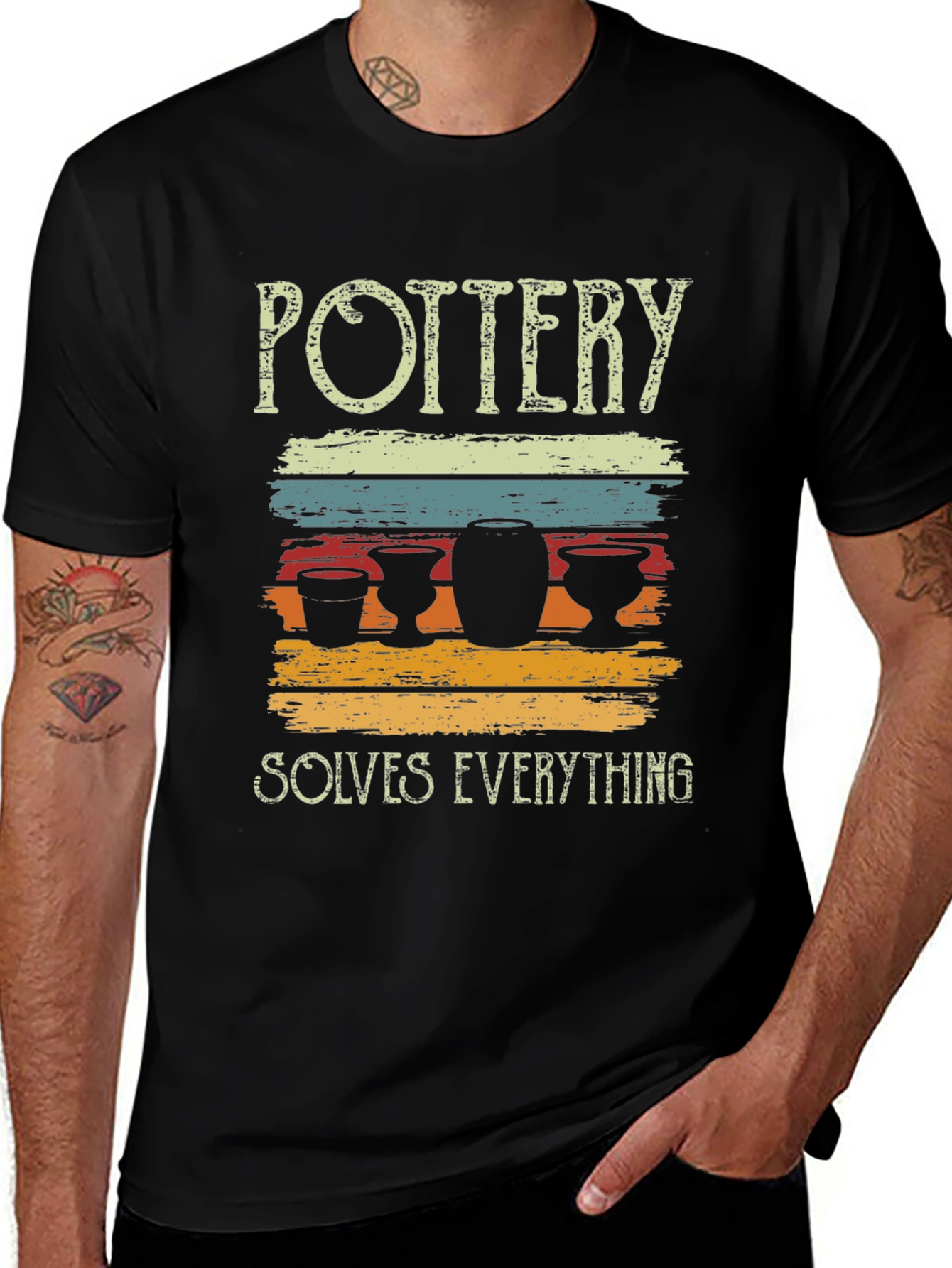 Pottery Solves Everything Graphic T-Shirt