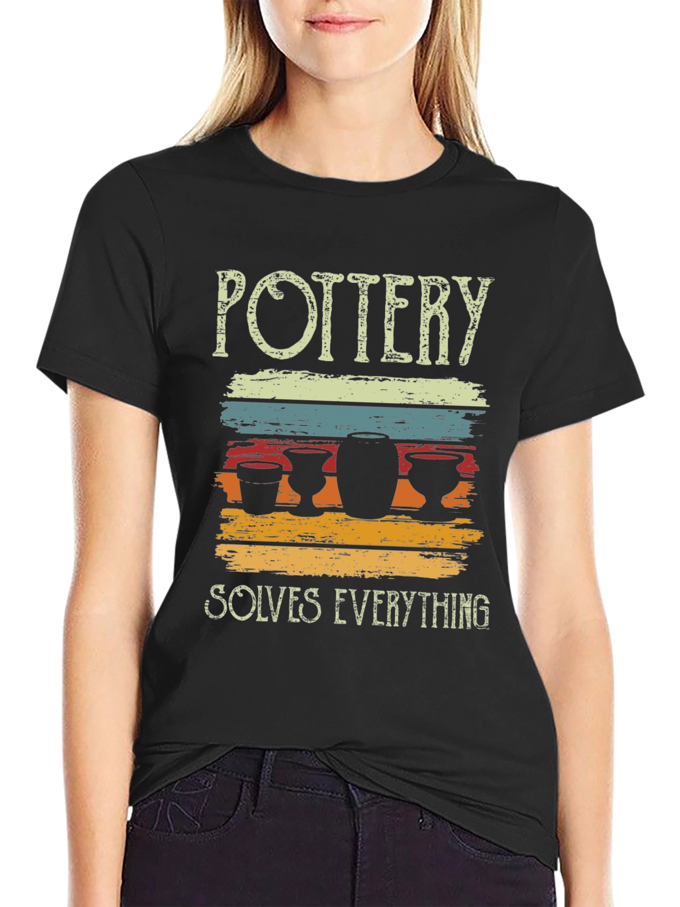 Pottery Solves Everything Graphic T-Shirt