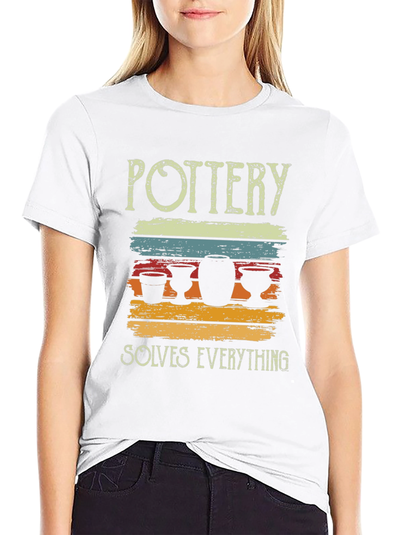 Pottery Solves Everything Graphic T-Shirt