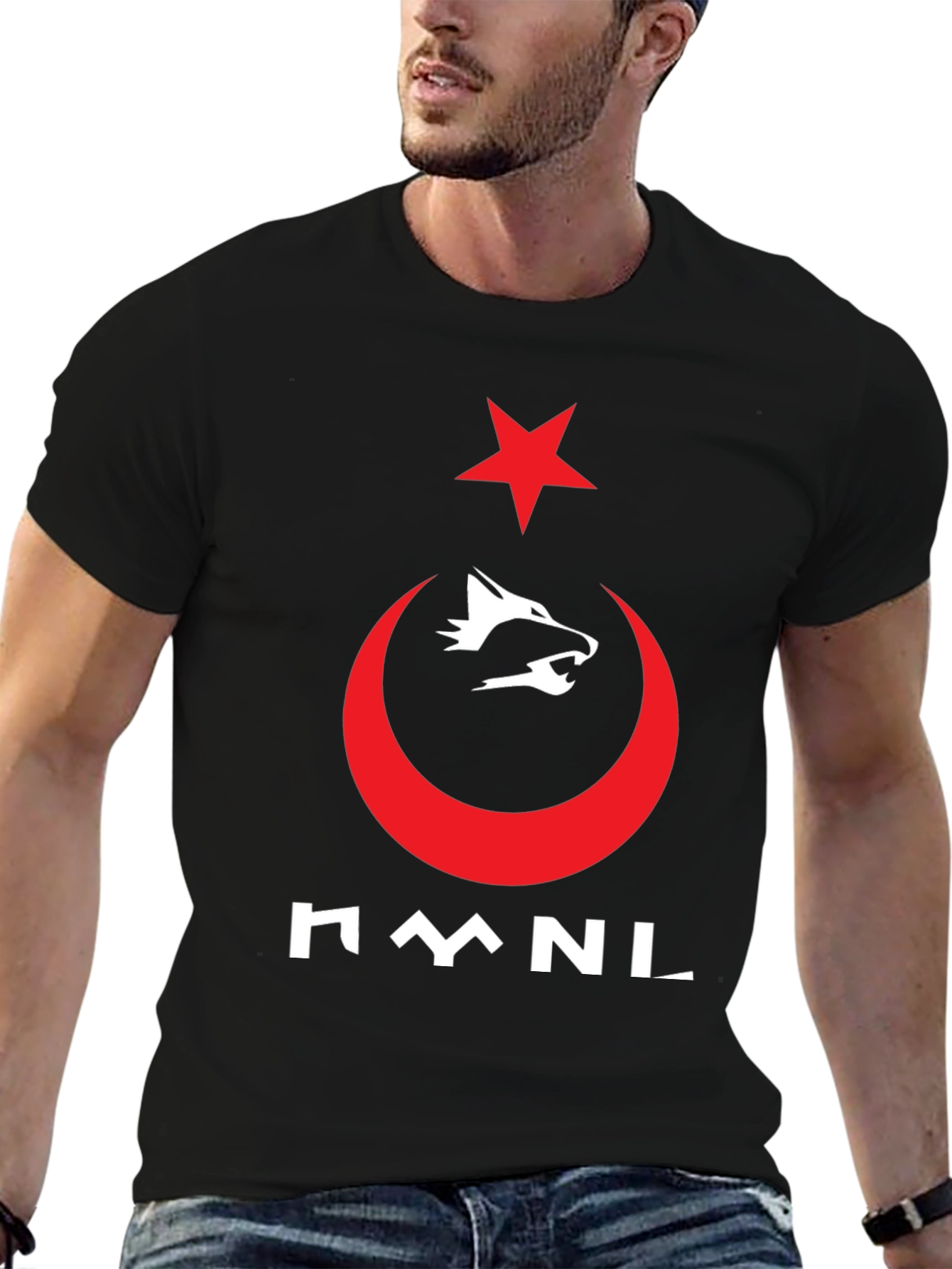 Turkish Pride T-Shirt - Wolf & Crescent Star Design