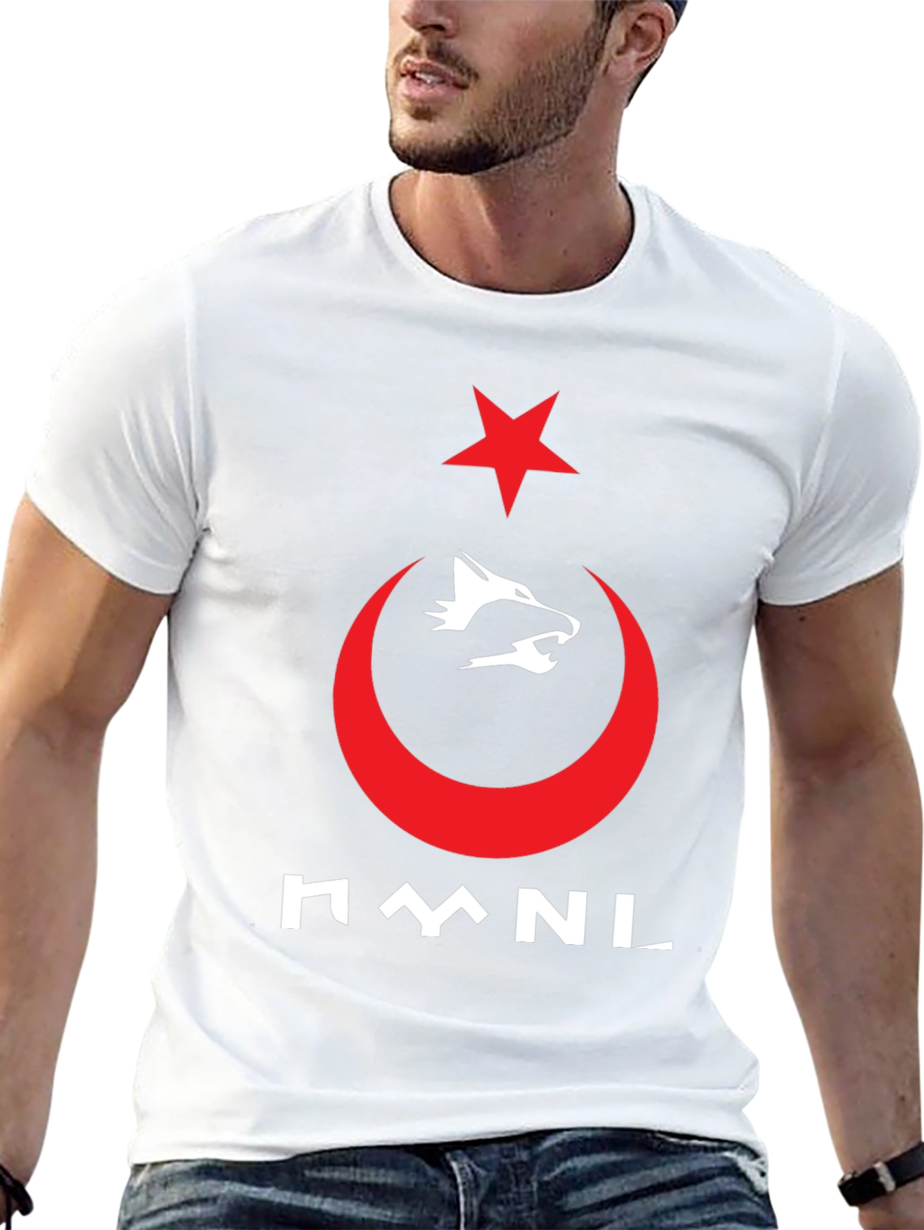 Turkish Pride T-Shirt - Wolf & Crescent Star Design
