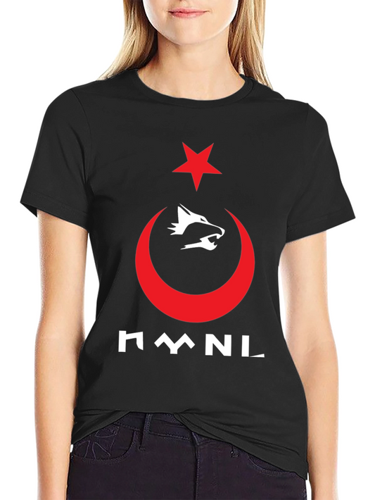 Turkish Pride T-Shirt - Wolf & Crescent Star Design