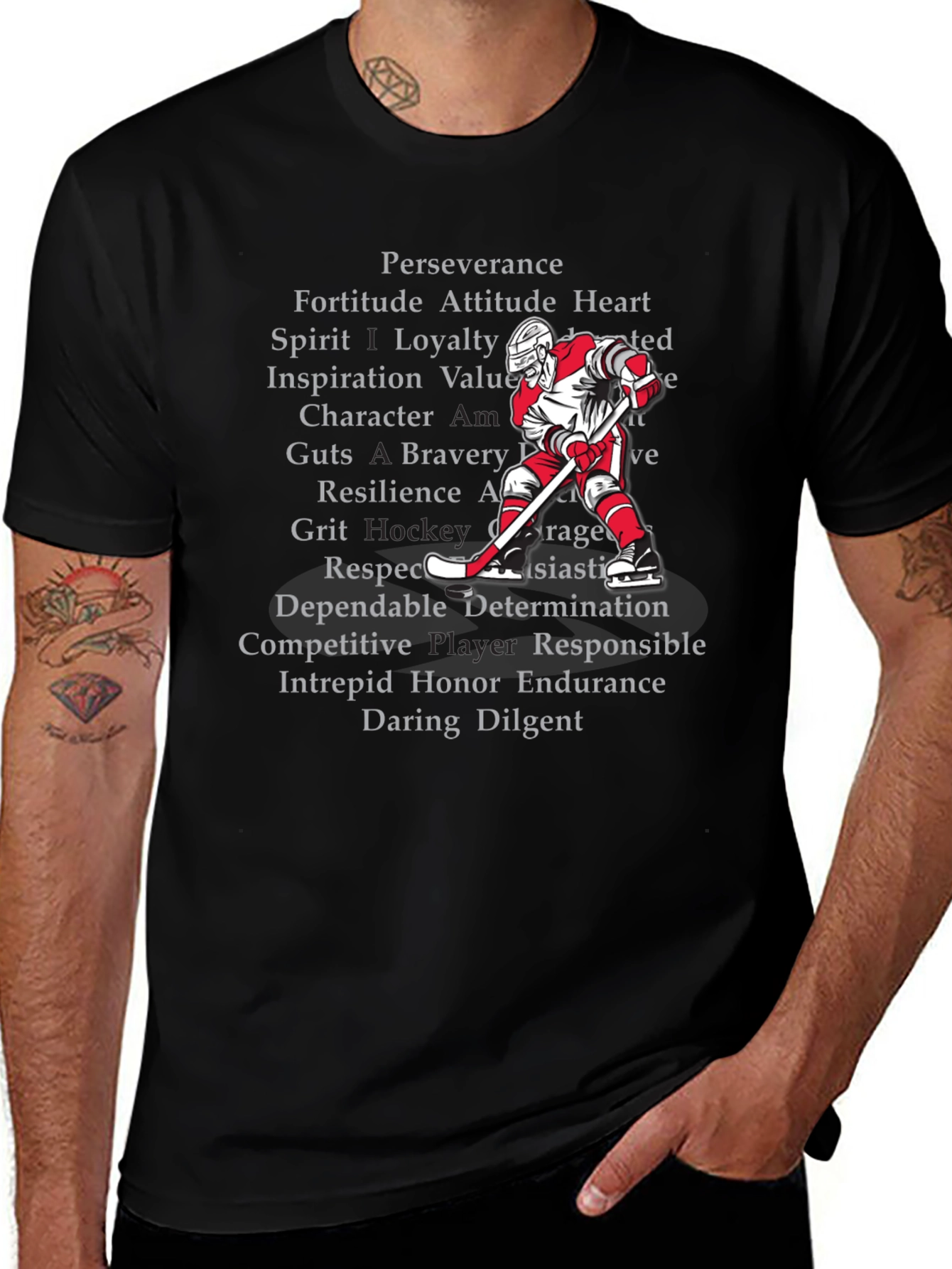 Hockey Values T-Shirt - Perseverance Loyalty Grit