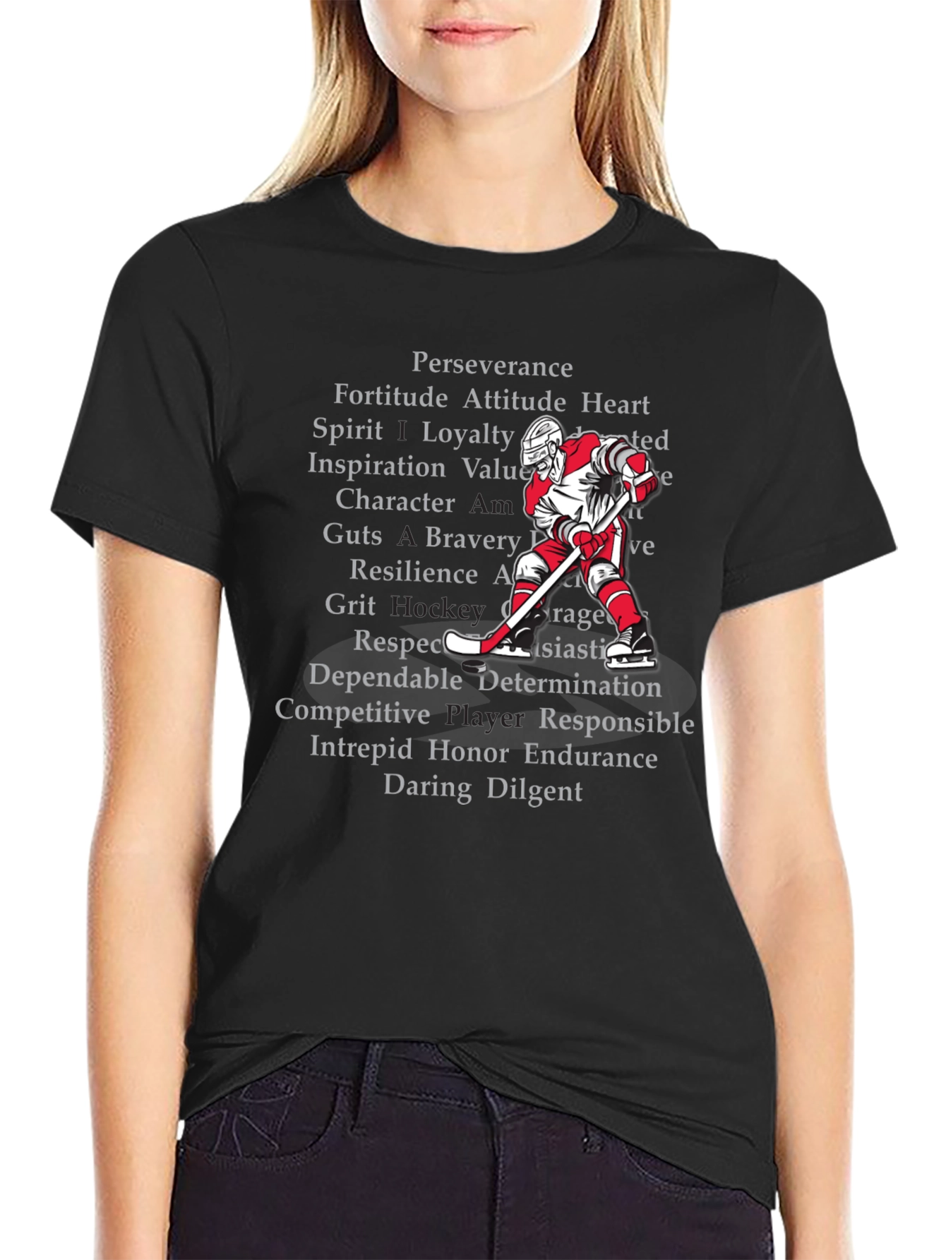 Hockey Values T-Shirt - Perseverance Loyalty Grit