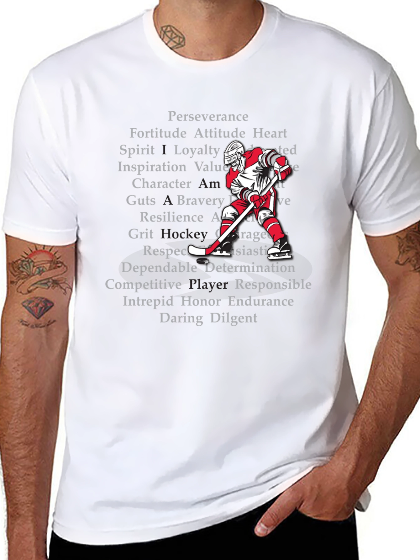 Hockey Values T-Shirt - Perseverance Loyalty Grit