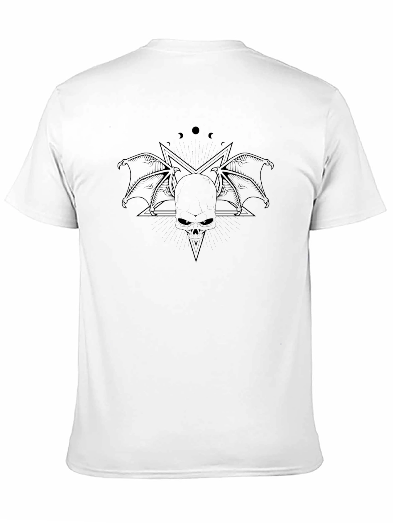 Skull Wings Graphic Black T-Shirt